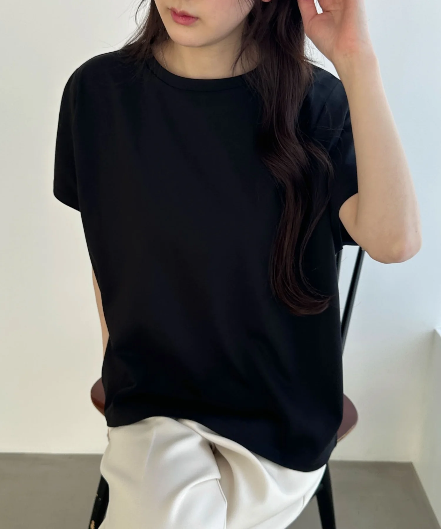 接触冷感フレンチスリーブT - Image 25