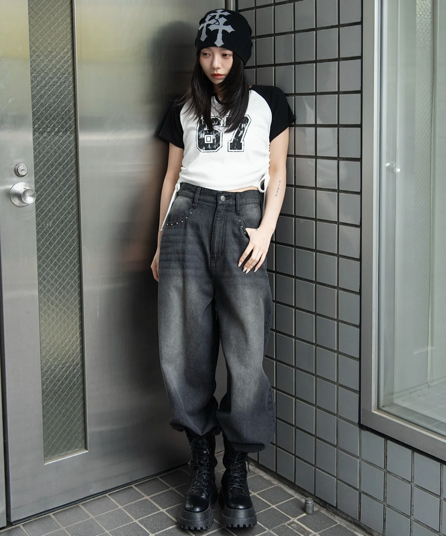 キーネックサイドレースアップちびT - Image 14
