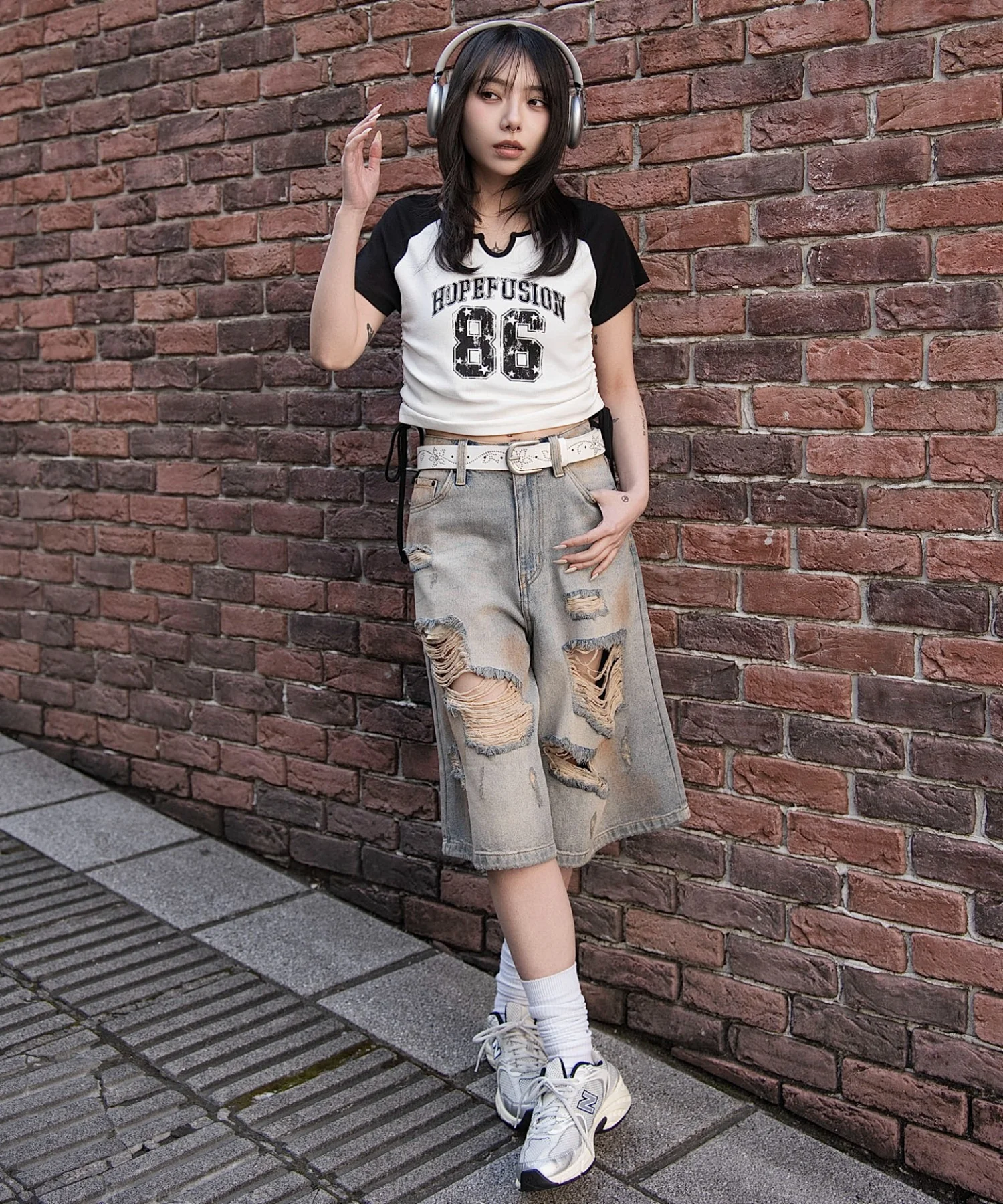 キーネックサイドレースアップちびT - Image 20