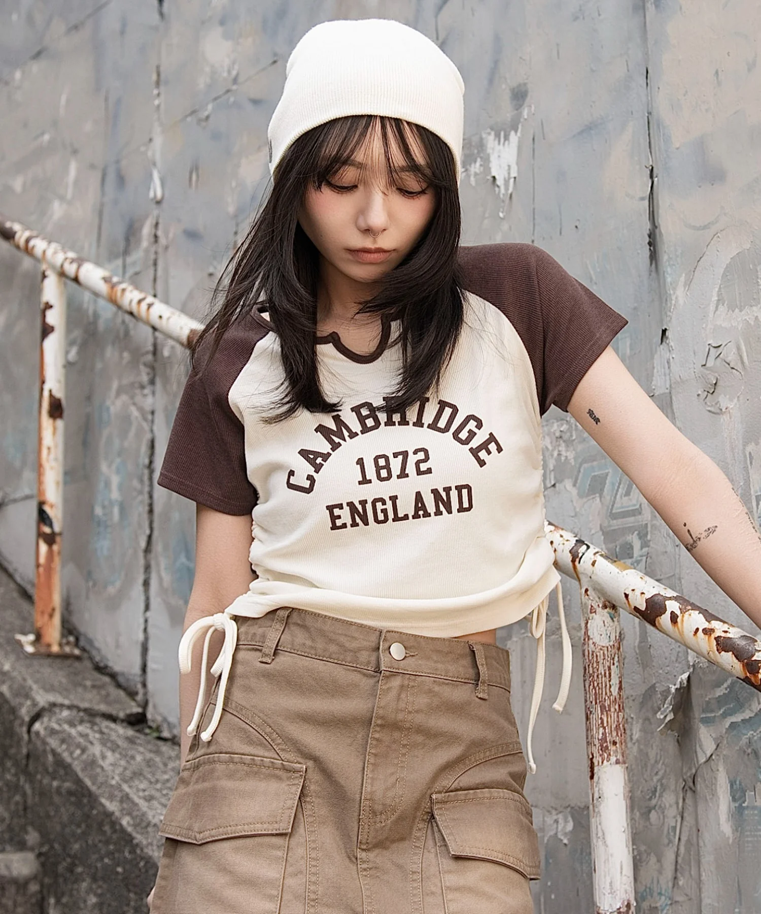キーネックサイドレースアップちびT - Image 30