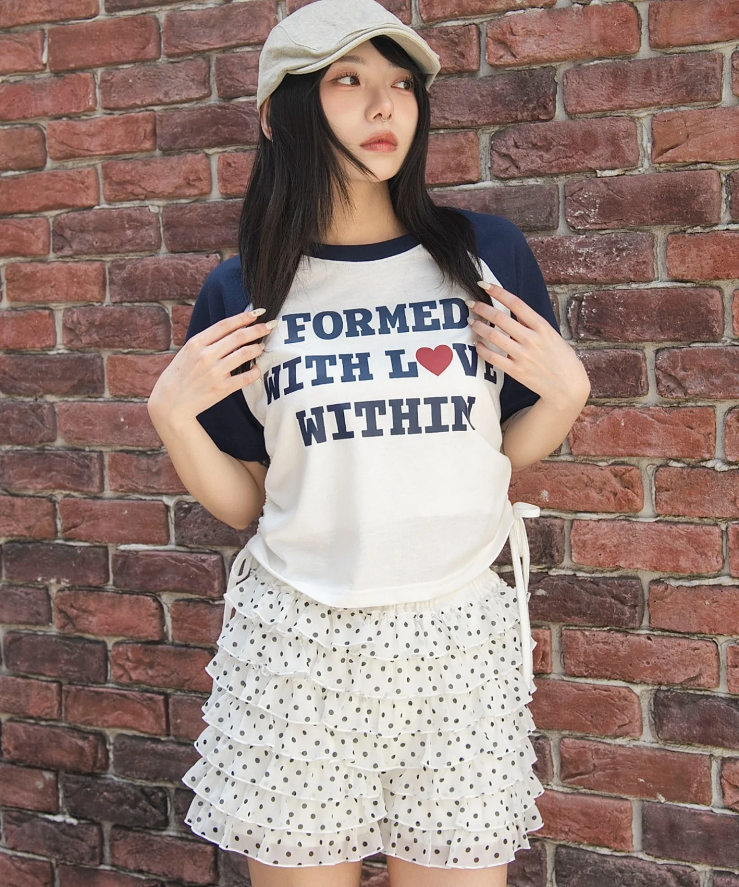 グラフィックサイドリボンドロストショートT - Image 47