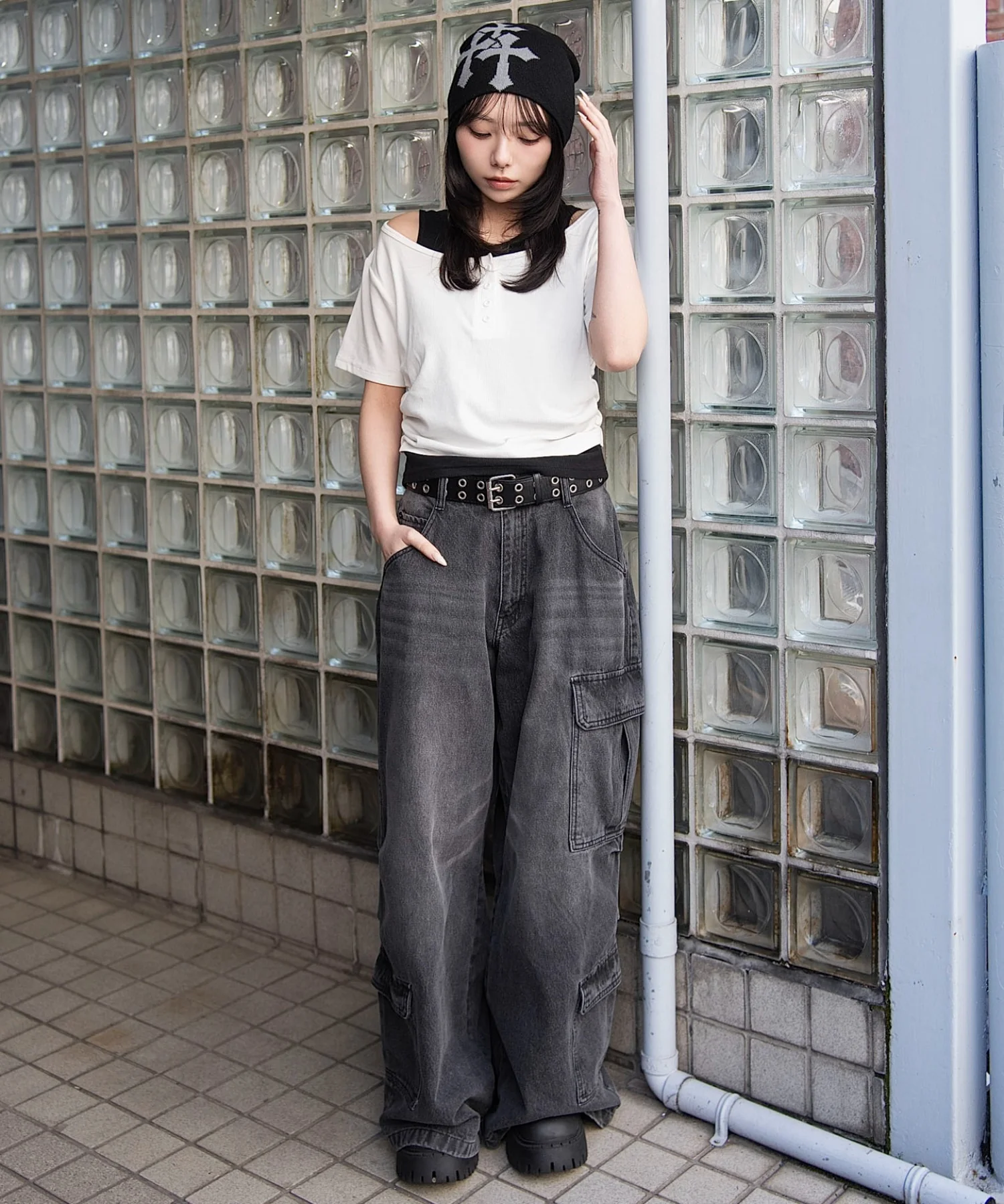 レイヤードヘンリーネック半袖T - Image 4