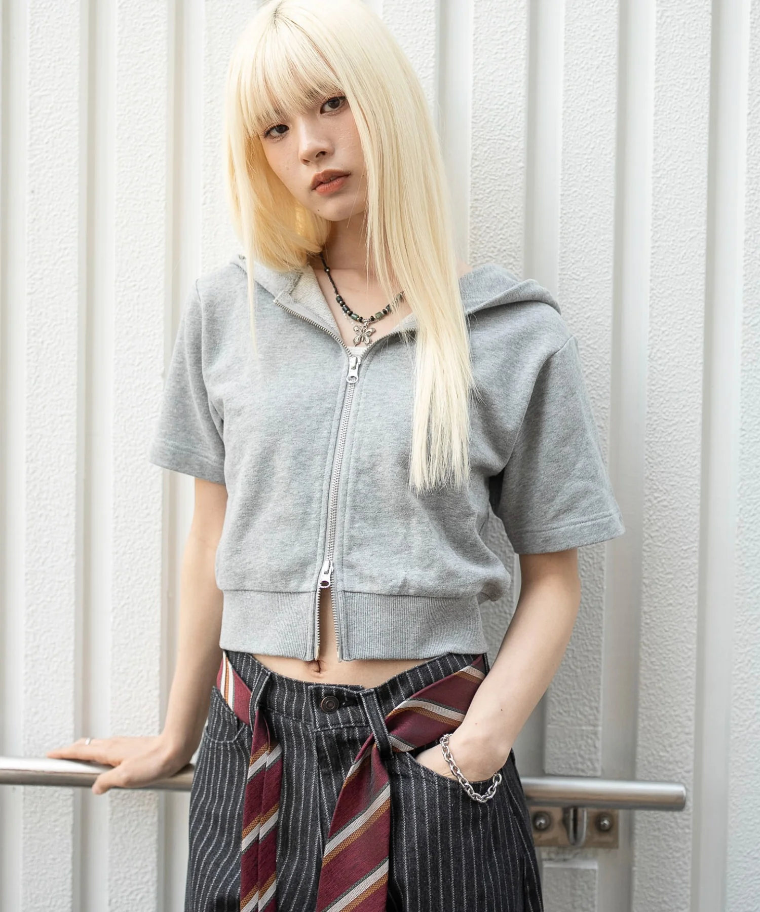 半袖ショートZIPパーカー - Image 14