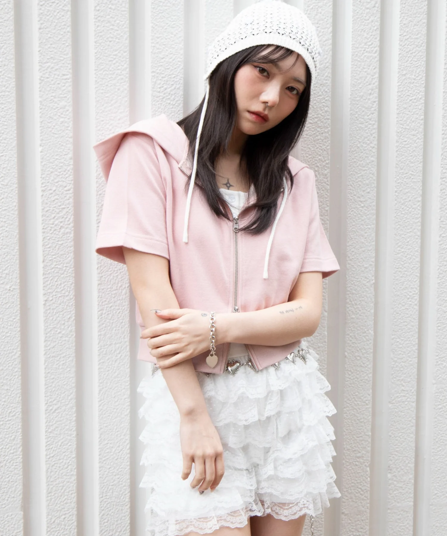 半袖ショートZIPパーカー - Image 4