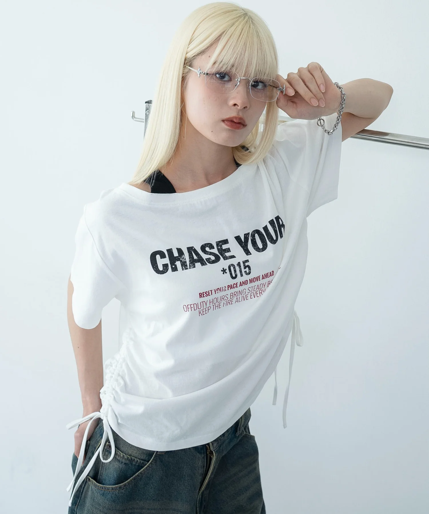 ホルターネックレイヤードワンショルT - Image 10