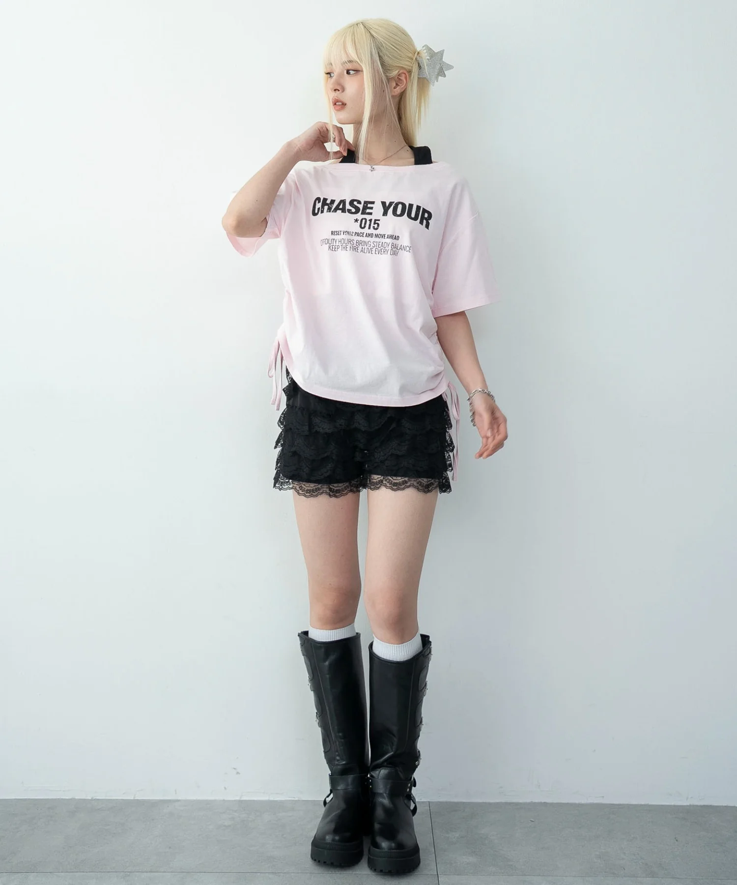 ホルターネックレイヤードワンショルT - Image 17