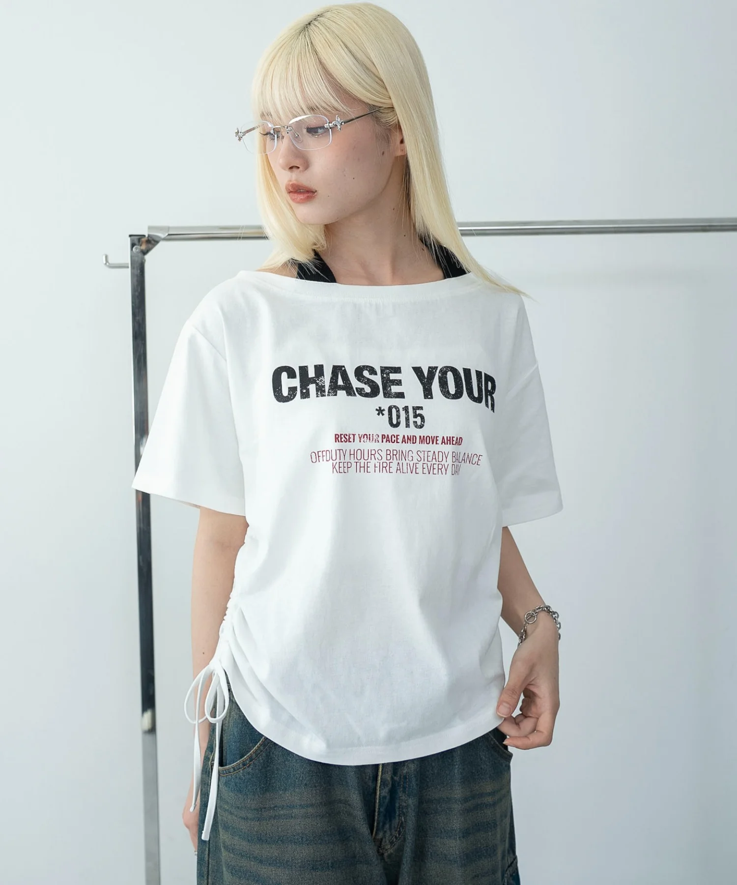 ホルターネックレイヤードワンショルT - Image 9