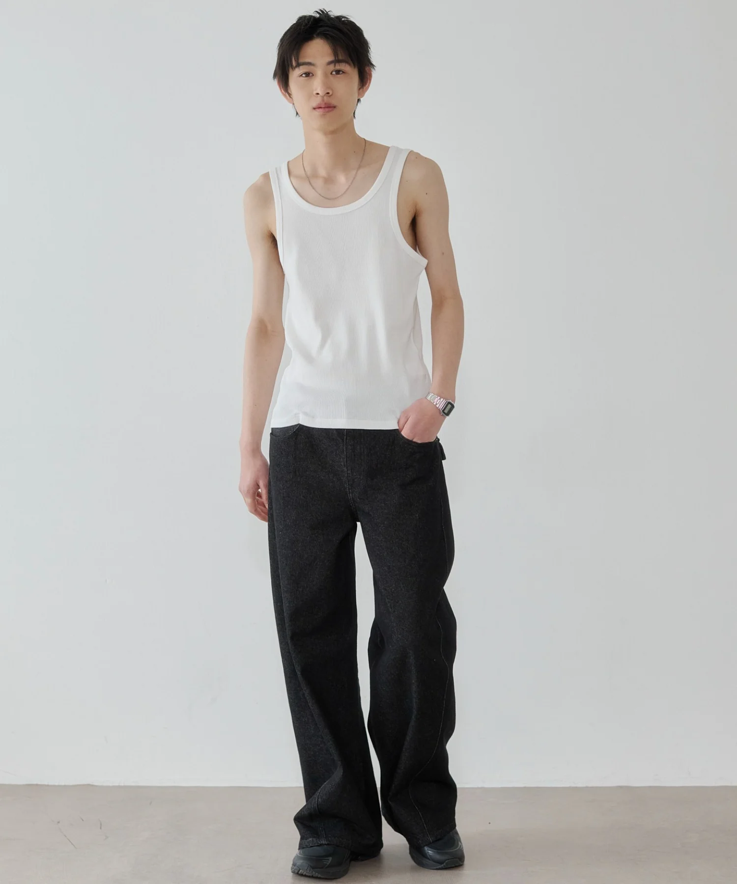 コットンリブタンクトップ - Image 4