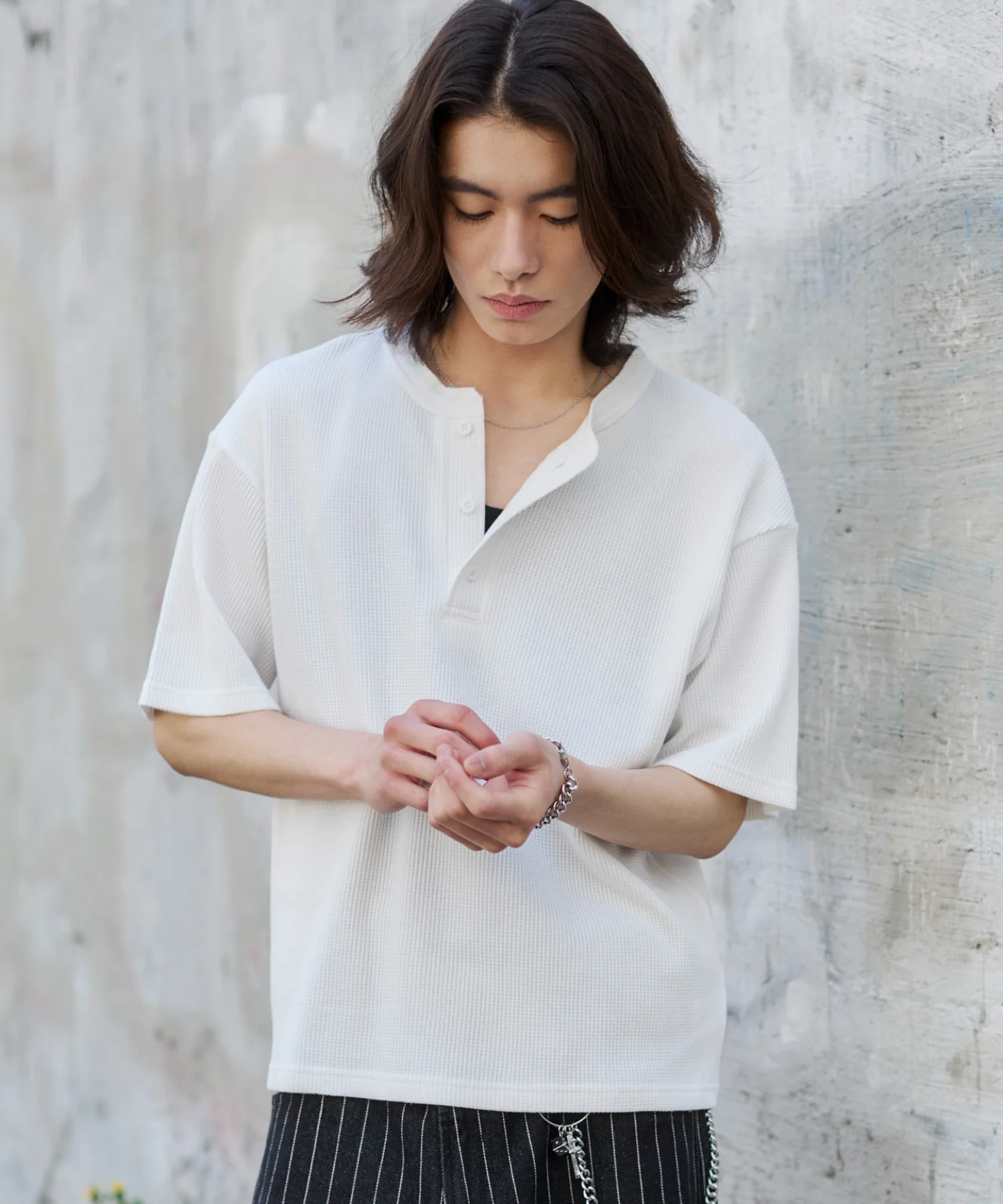 ワッフルヘンリーネックT（SS） - Image 11