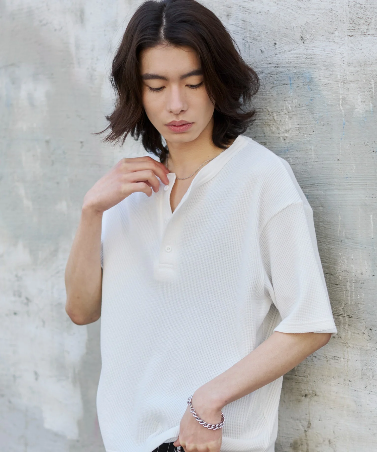 ワッフルヘンリーネックT（SS） - Image 12