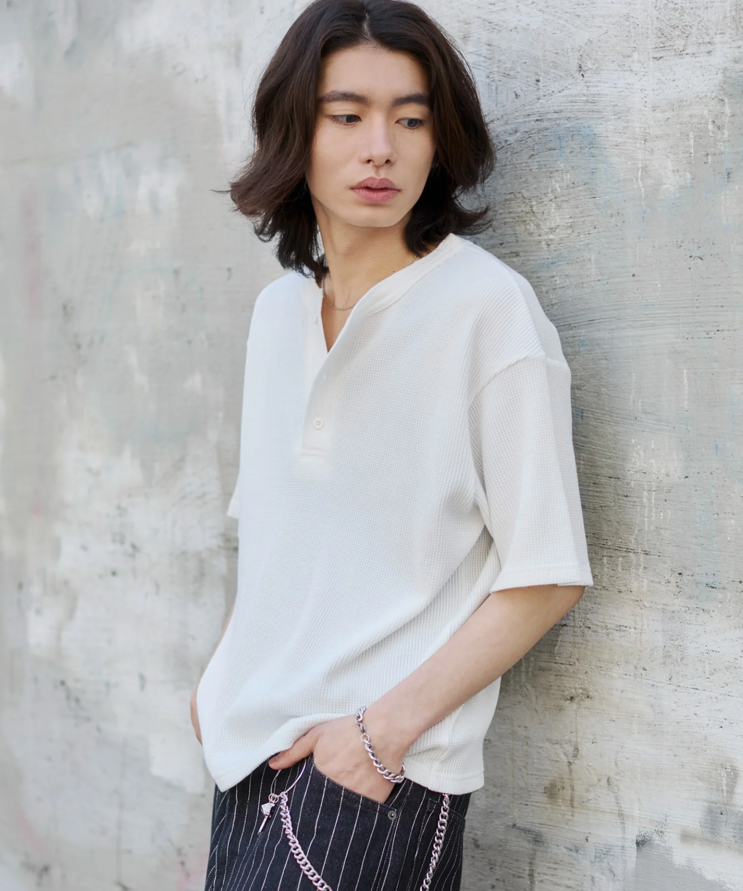 ワッフルヘンリーネックT（SS） - Image 14