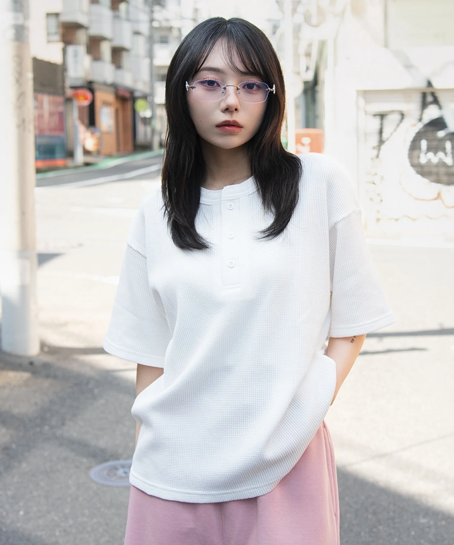 ワッフルヘンリーネックT（SS） - Image 18
