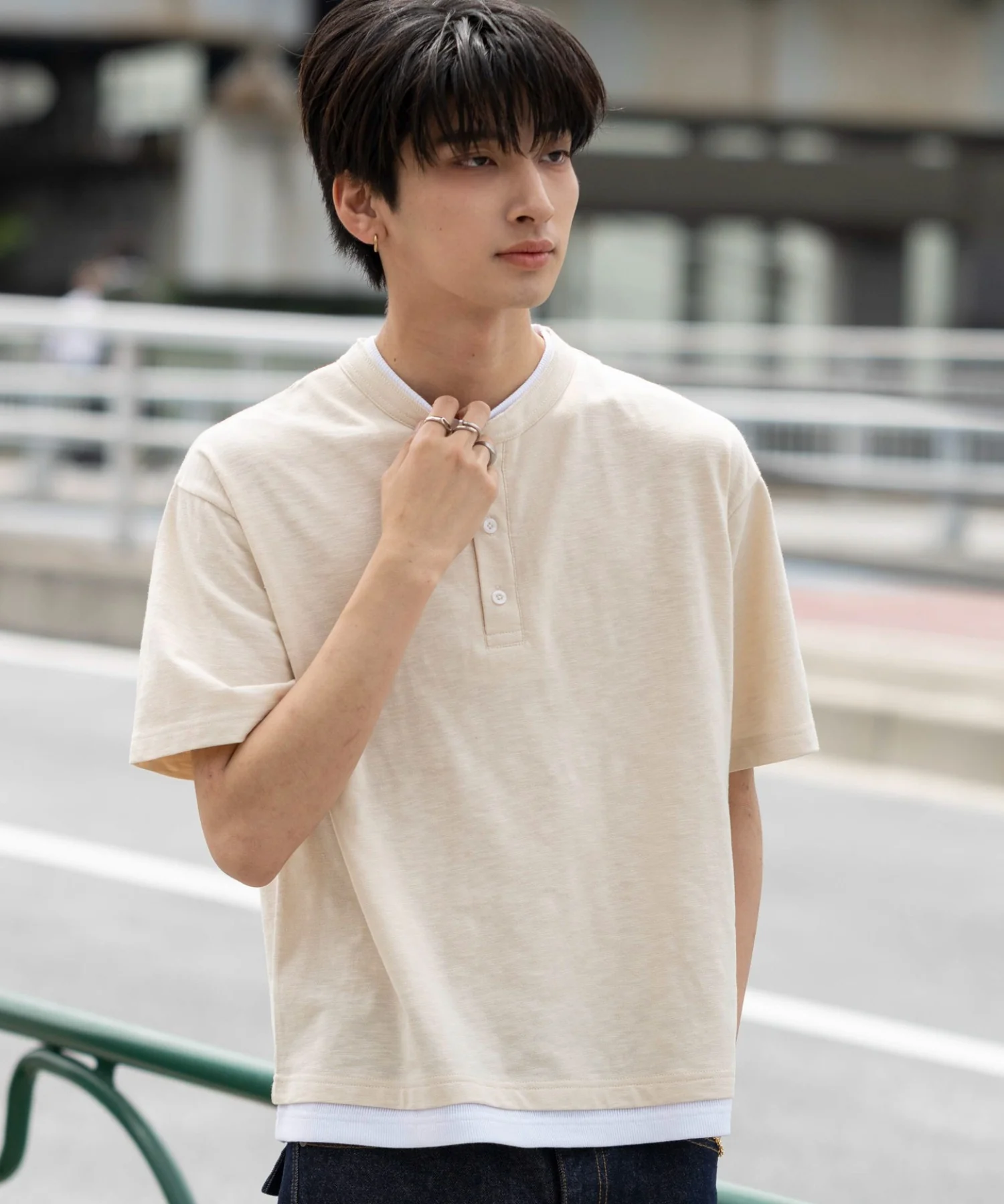 フェイクレイヤードヘンリーネックT（SS） - Image 11