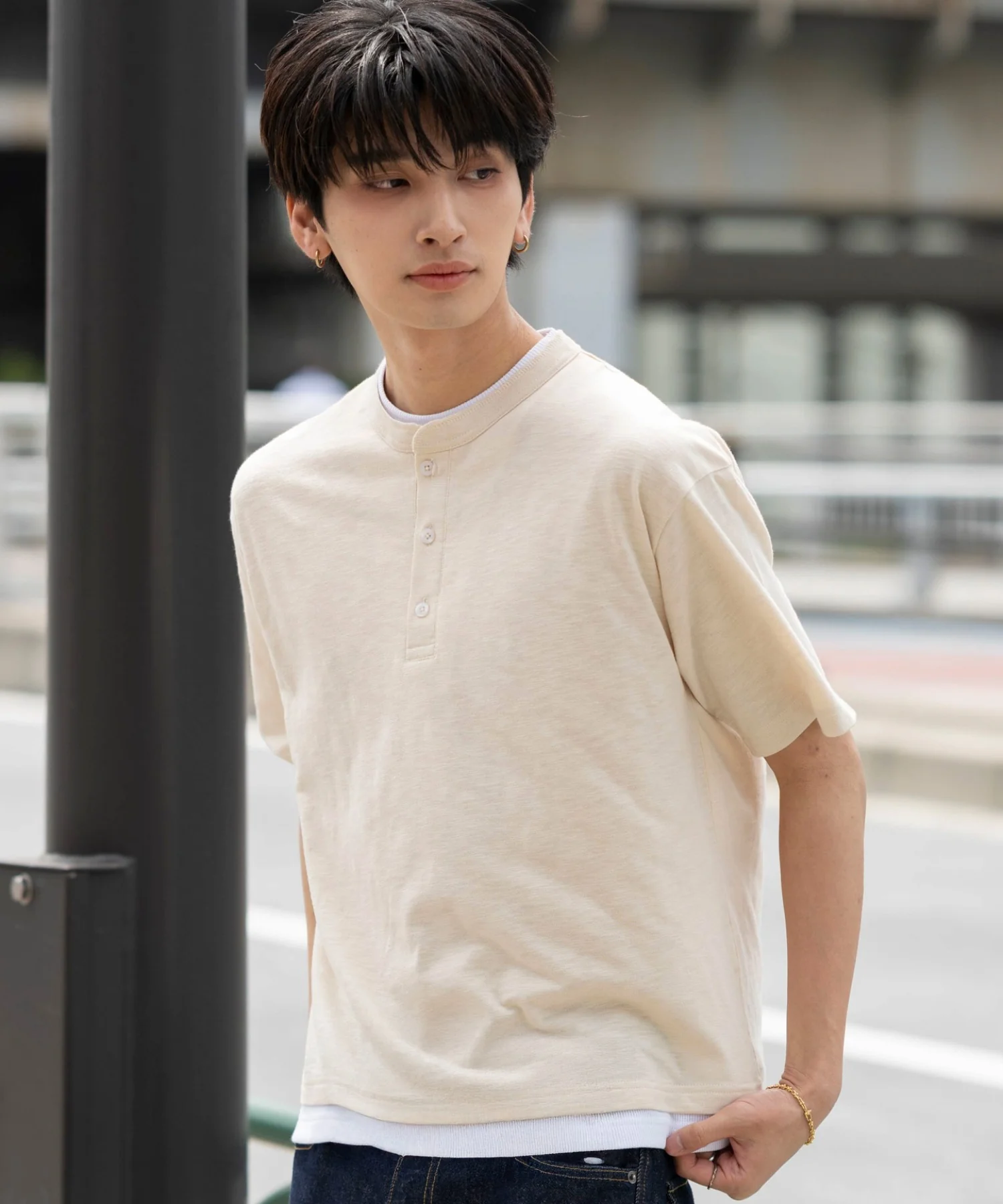 フェイクレイヤードヘンリーネックT（SS） - Image 12