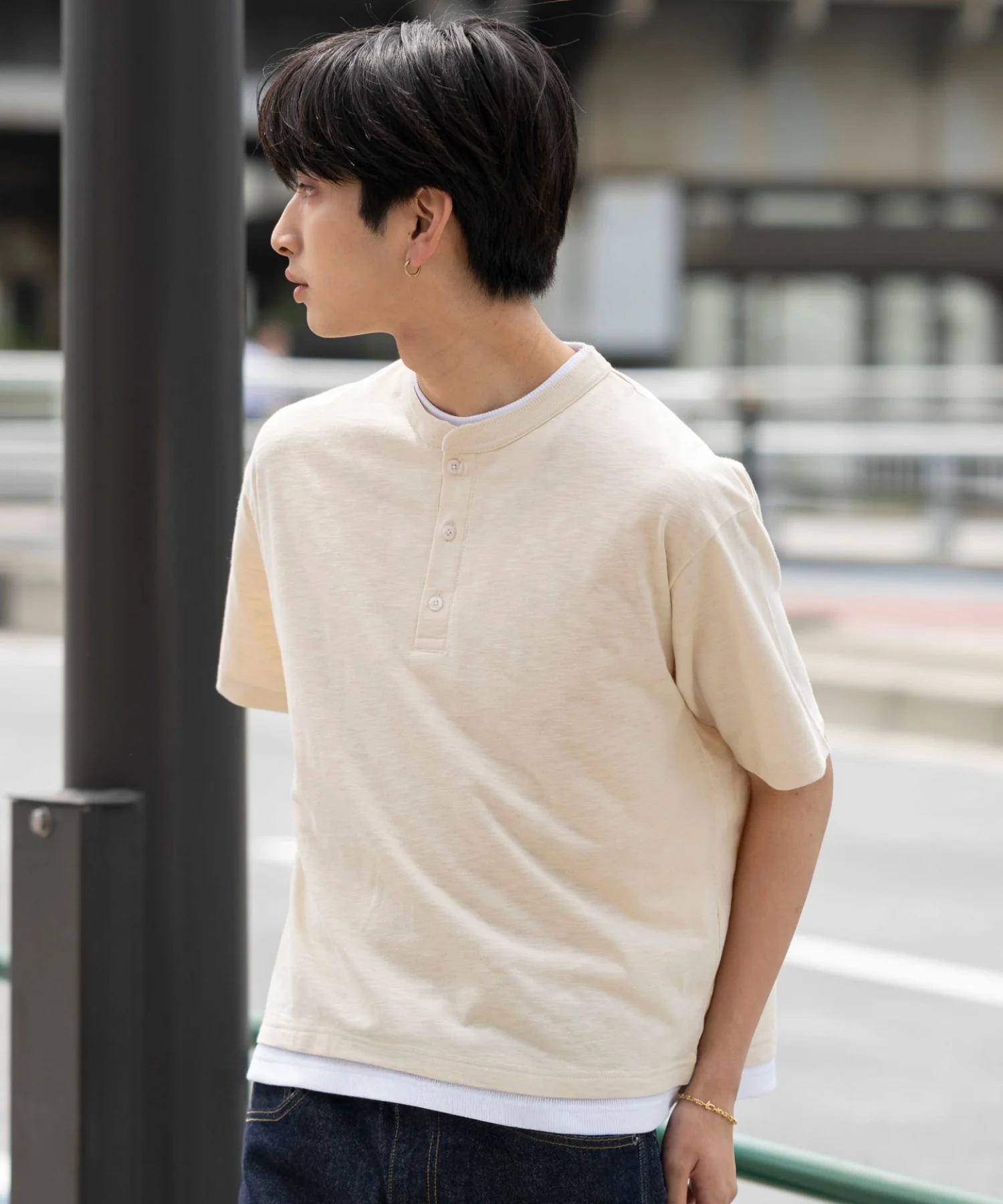 フェイクレイヤードヘンリーネックT（SS） - Image 13