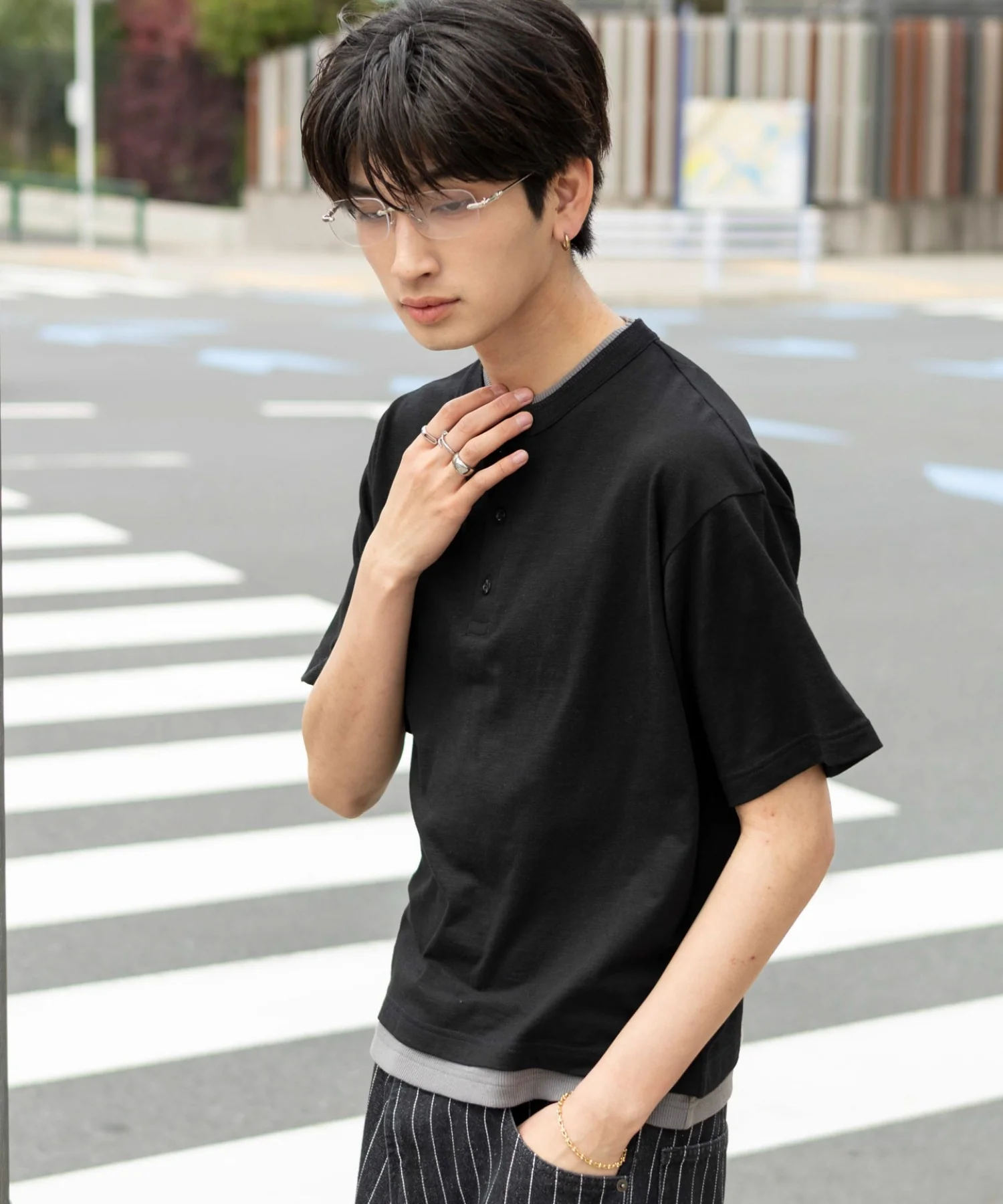 フェイクレイヤードヘンリーネックT（SS） - Image 16
