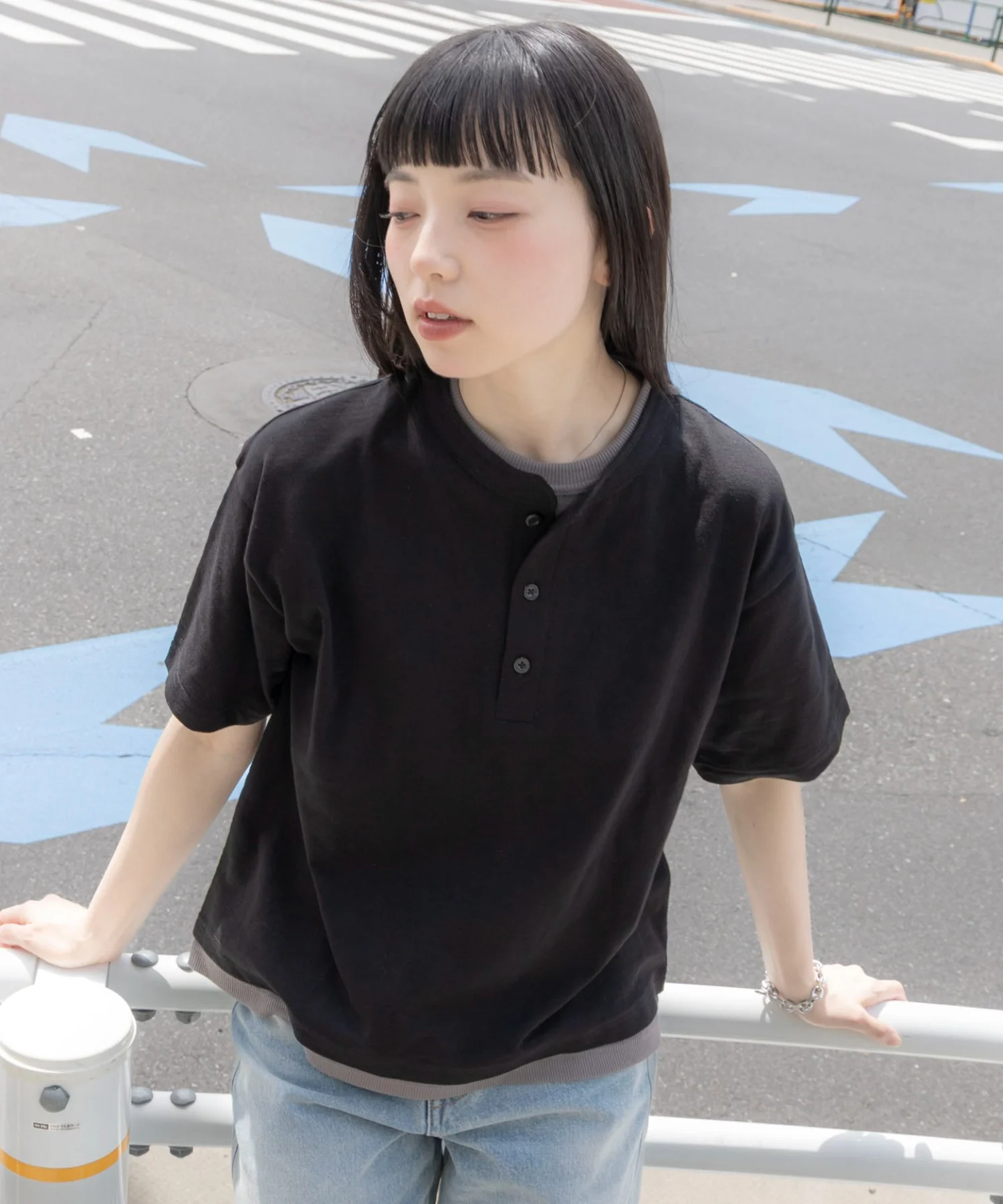 フェイクレイヤードヘンリーネックT（SS） - Image 2