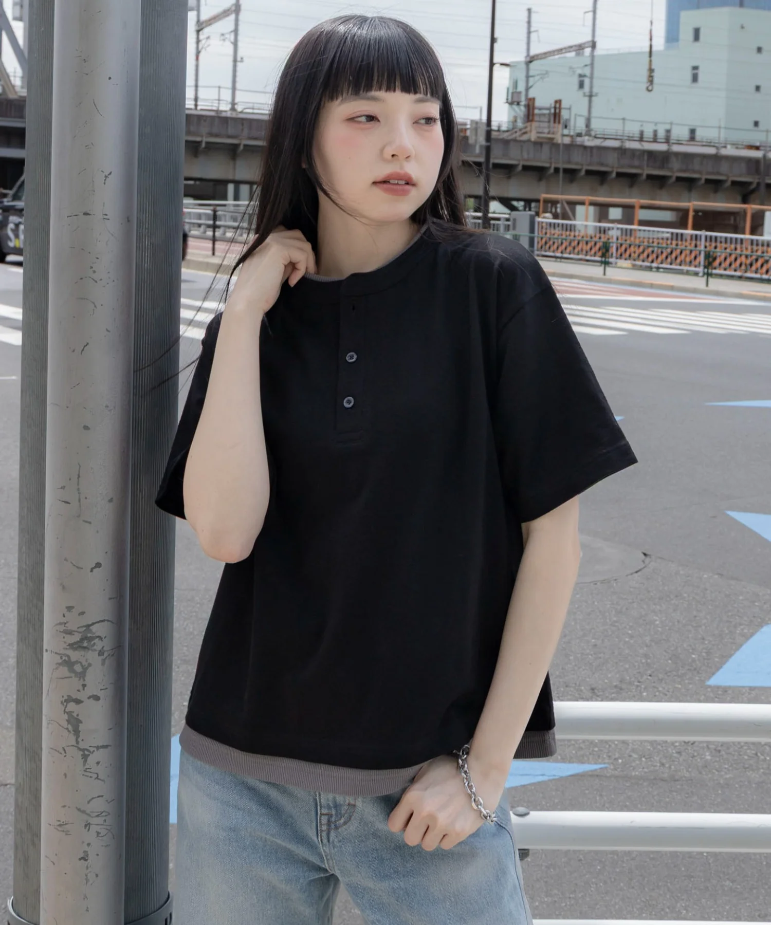 フェイクレイヤードヘンリーネックT（SS） - Image 21