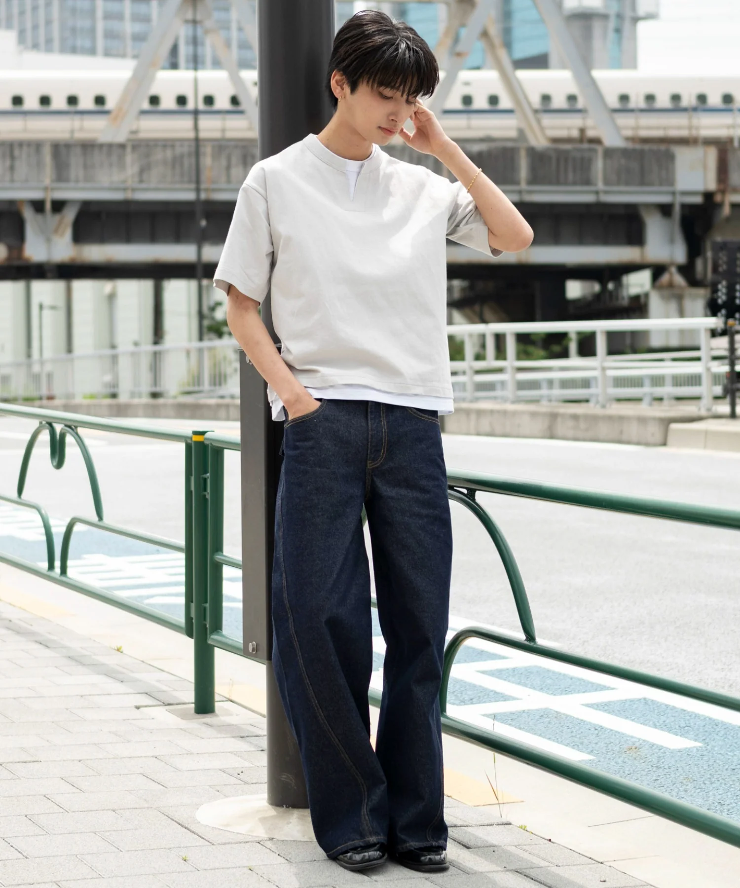 フェイクレイヤードキーネックT（SS） - Image 15