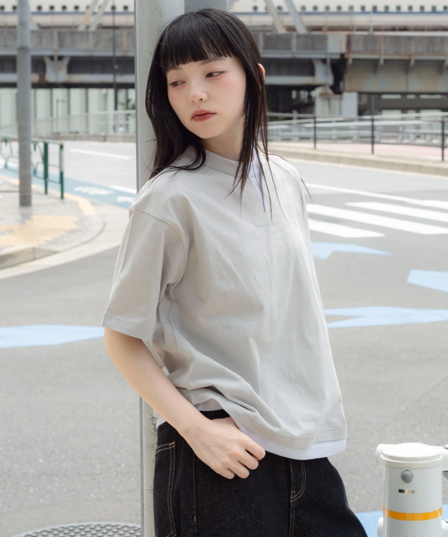 フェイクレイヤードキーネックT（SS） - Image 17