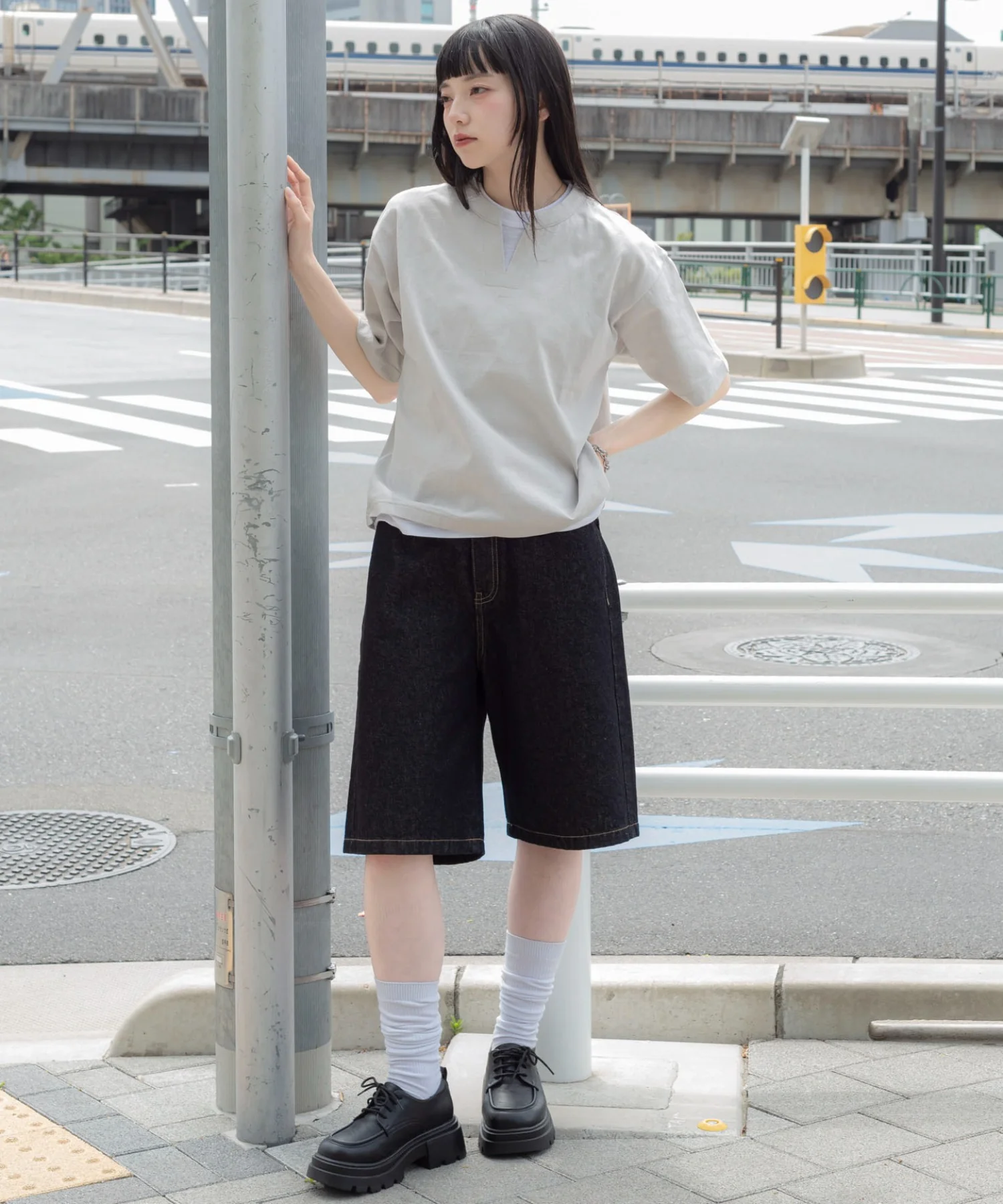 フェイクレイヤードキーネックT（SS） - Image 19