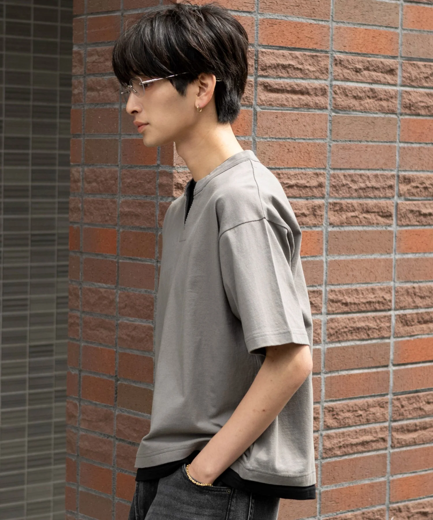 フェイクレイヤードキーネックT（SS） - Image 24