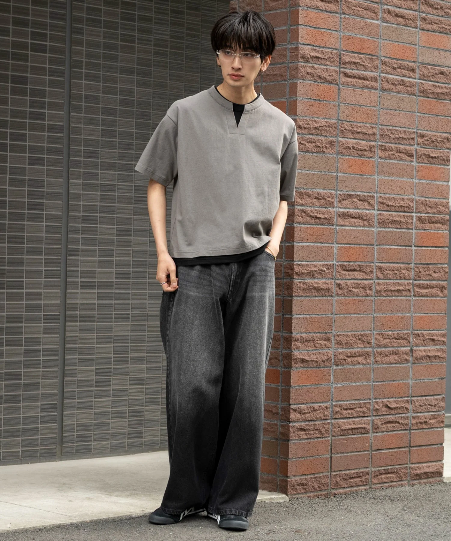 フェイクレイヤードキーネックT（SS） - Image 6