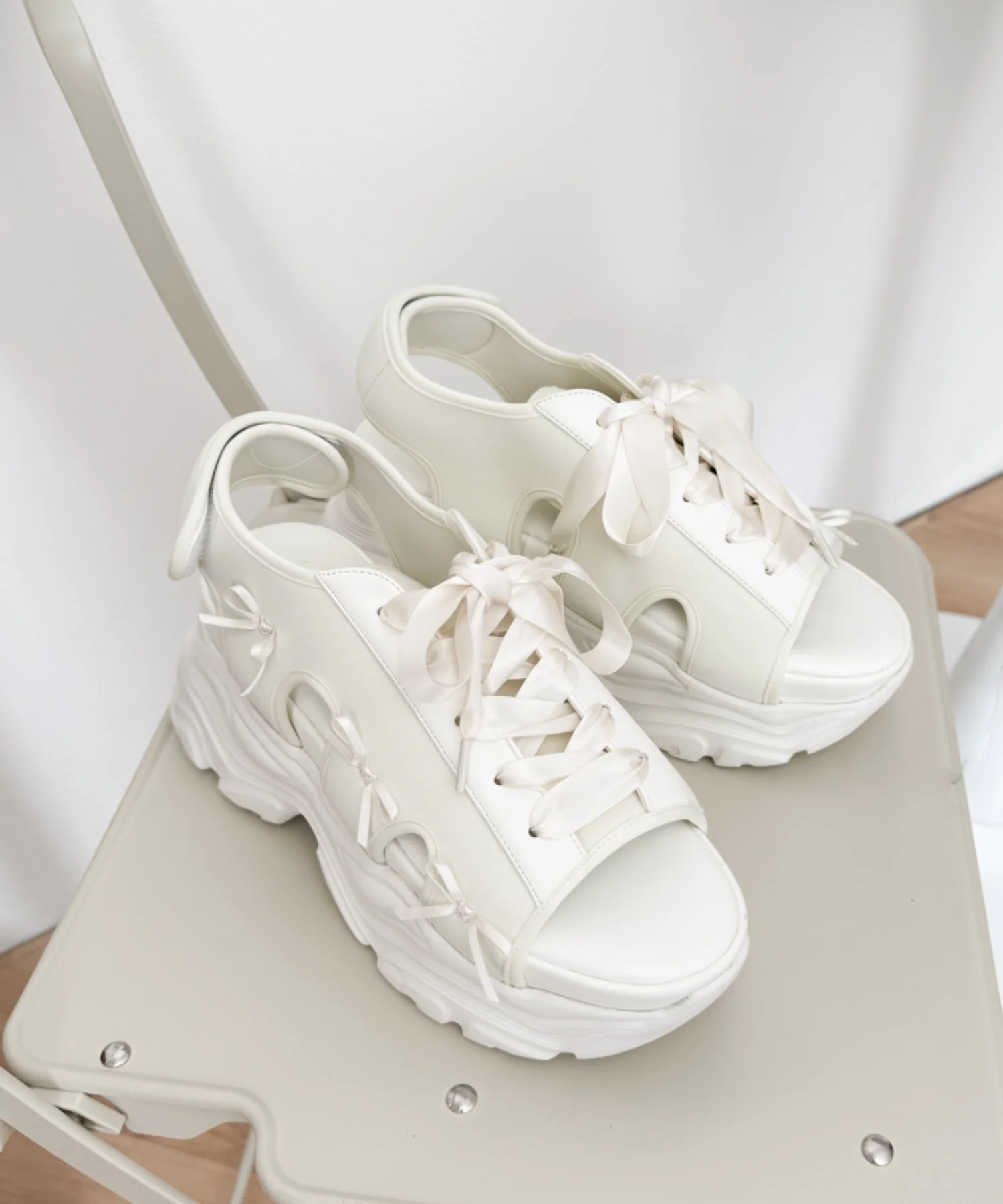 厚底レースアップリボンスポサン - Image 29