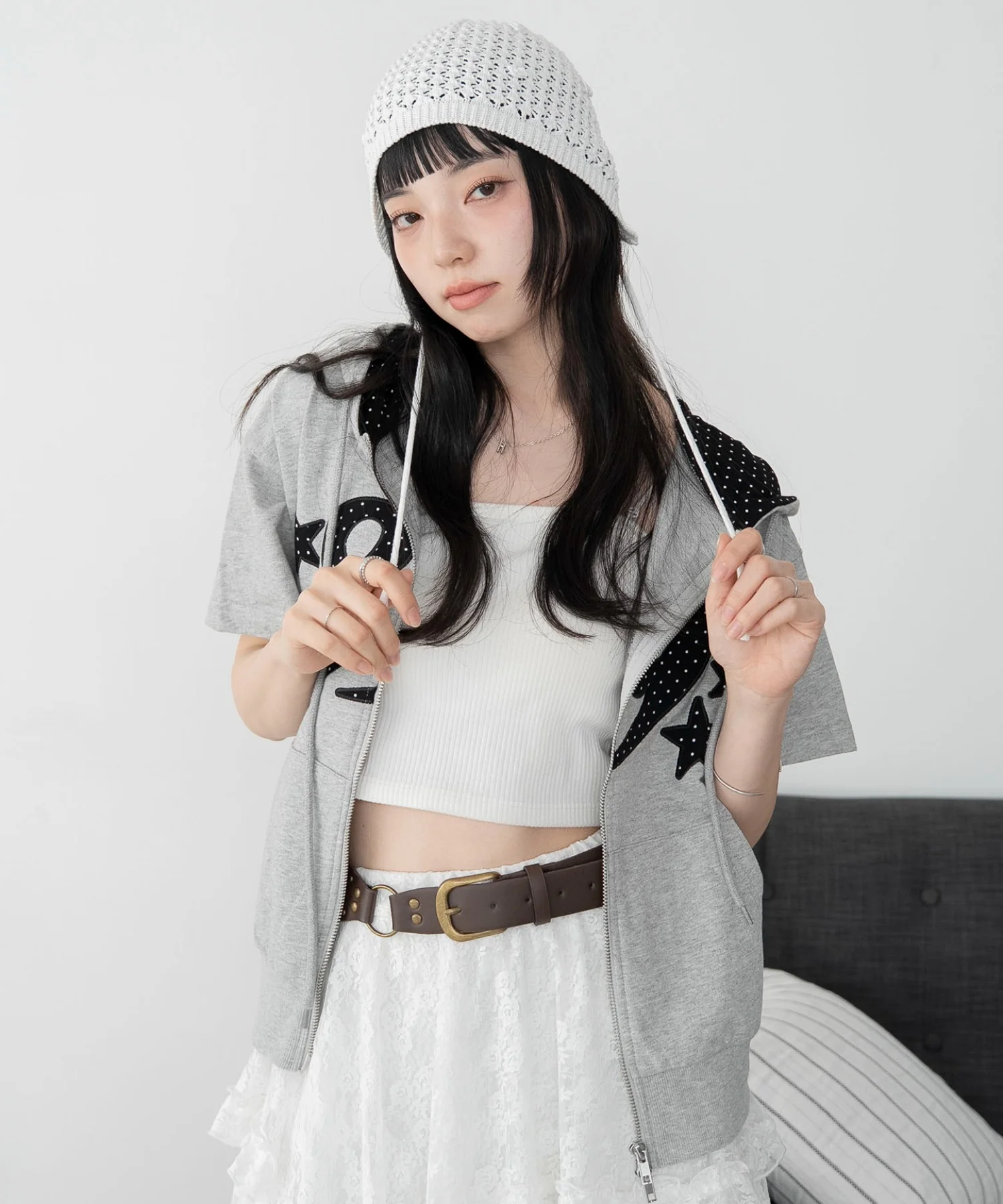 グラフィック半袖ZIPパーカー - Image 18