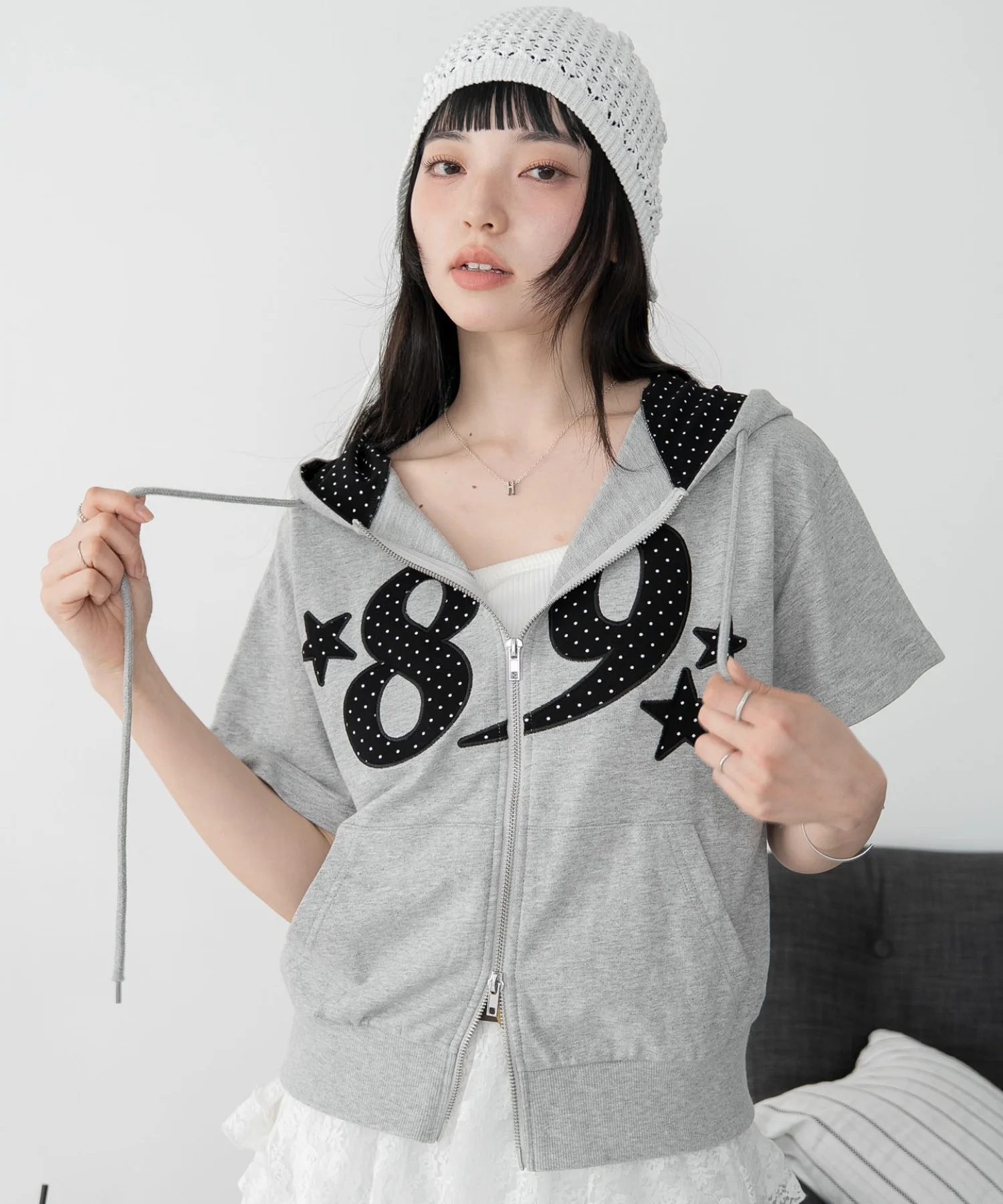 グラフィック半袖ZIPパーカー - Image 19