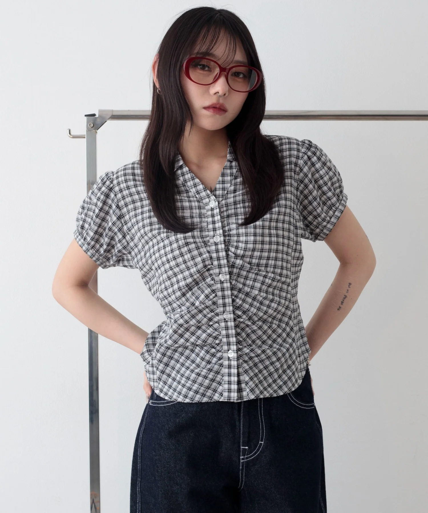 コンパクトギャザーチェックシャツ - Image 12