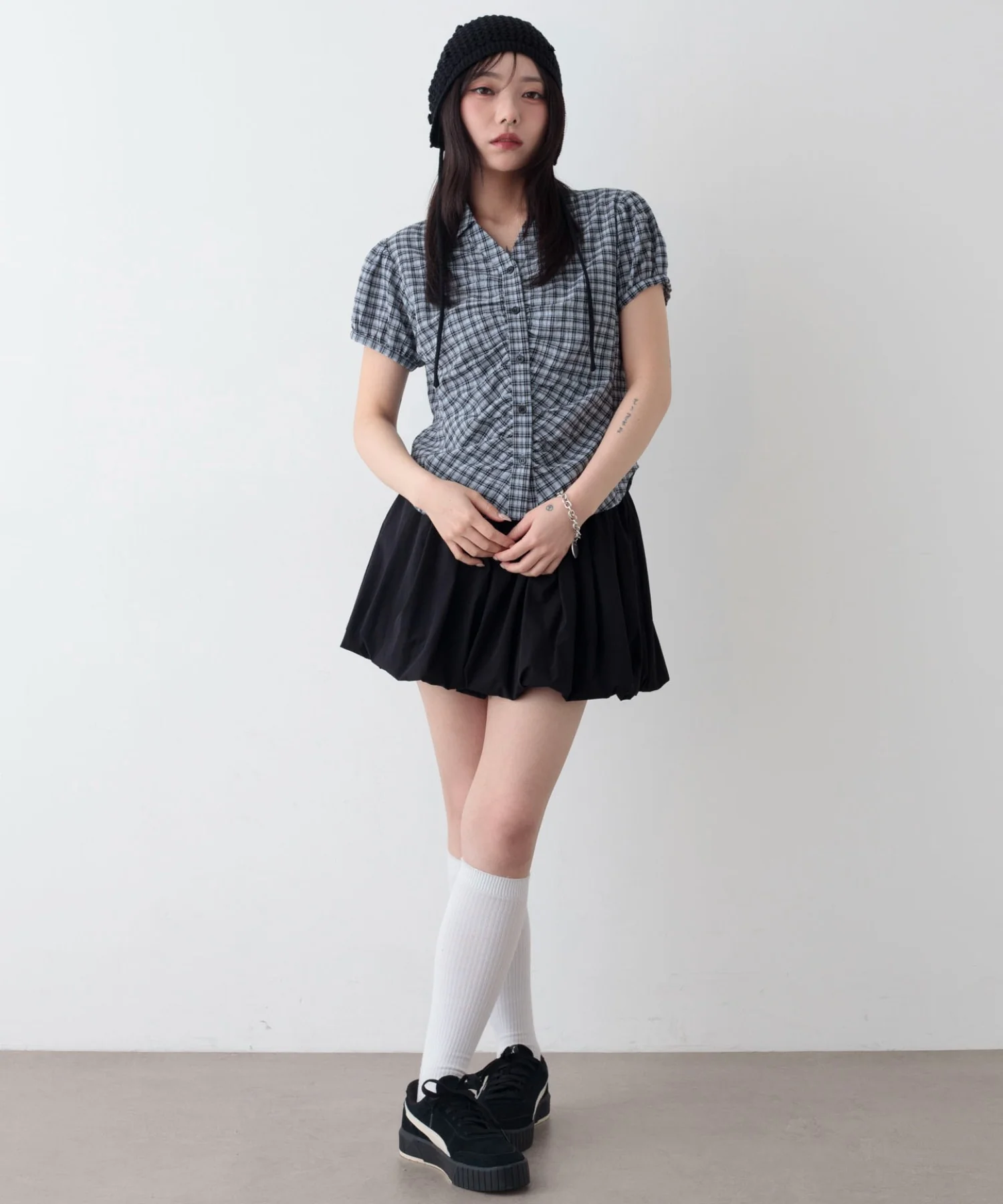 コンパクトギャザーチェックシャツ - Image 7