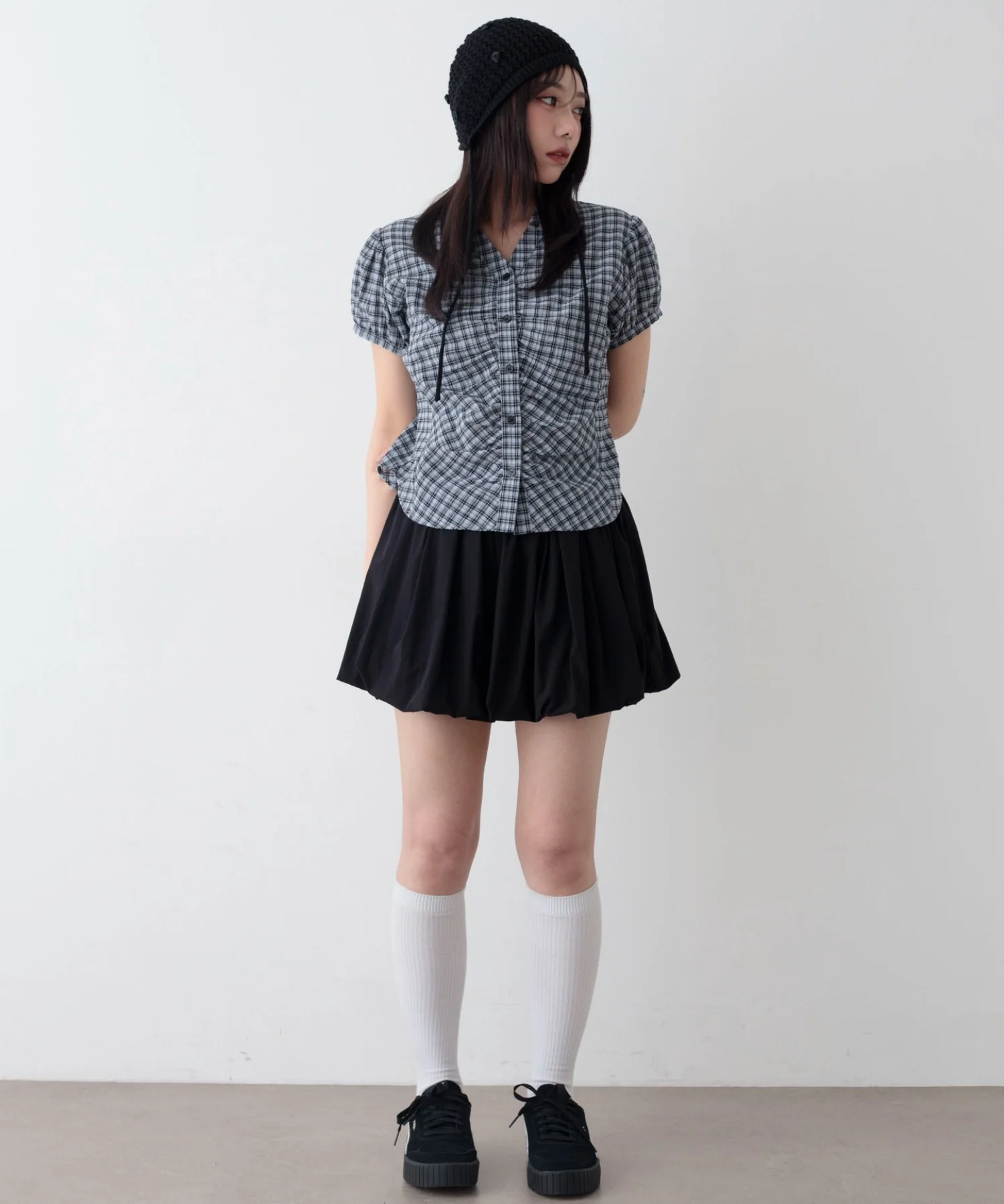 コンパクトギャザーチェックシャツ - Image 8