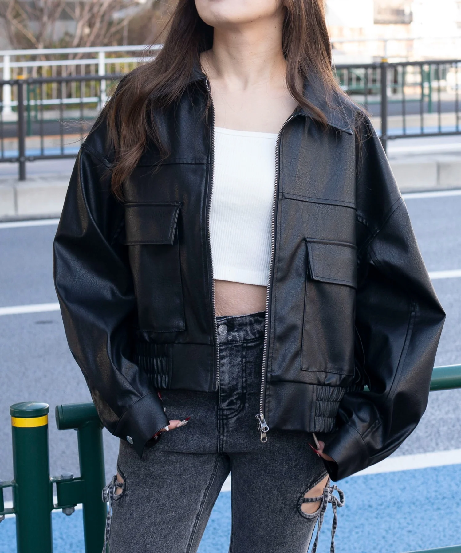 PUショートジャケット - Image 10