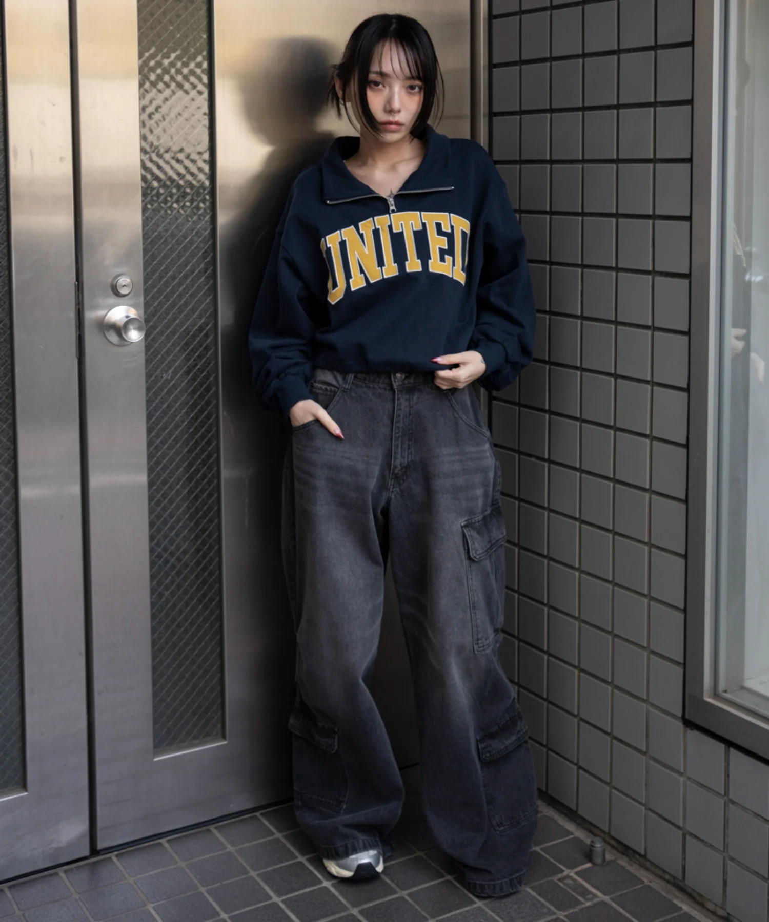 グラフィックハーフジップスウェット - Image 3
