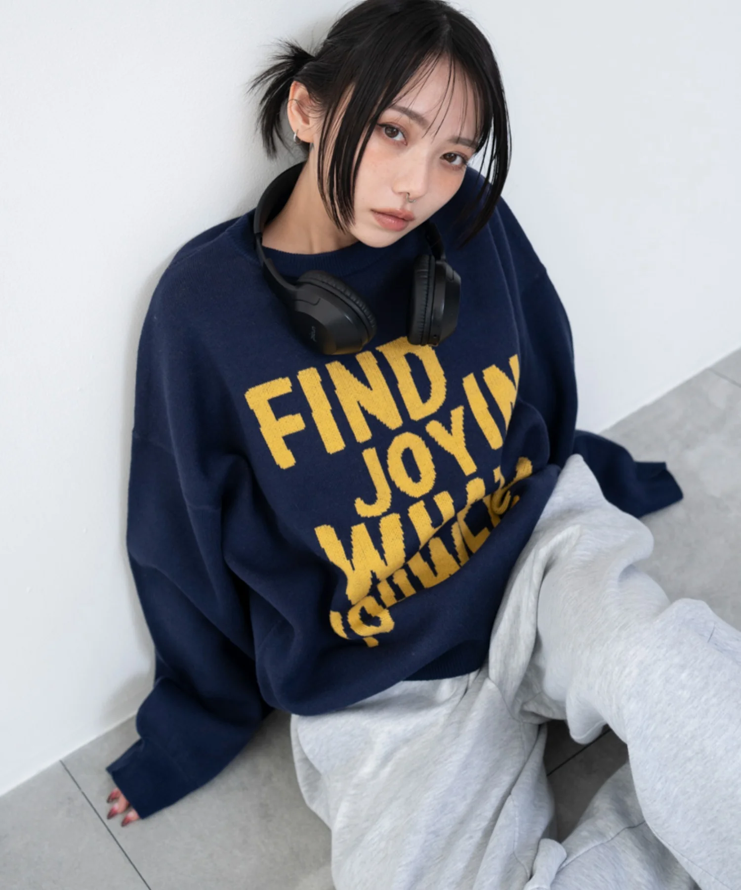 グラフィックニットプルオーバー - Image 3