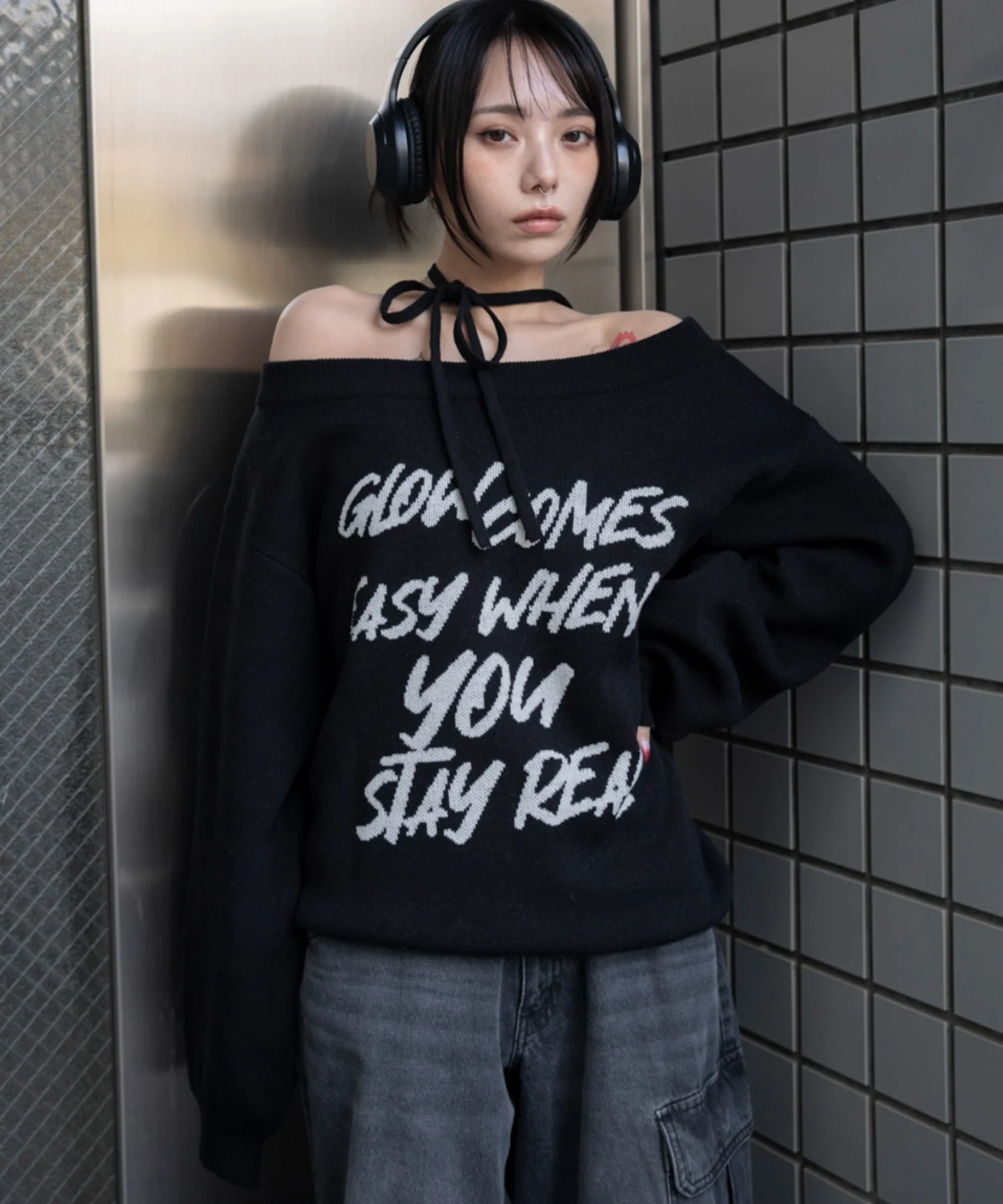 2WAYショルダーリボンニット - Image 2