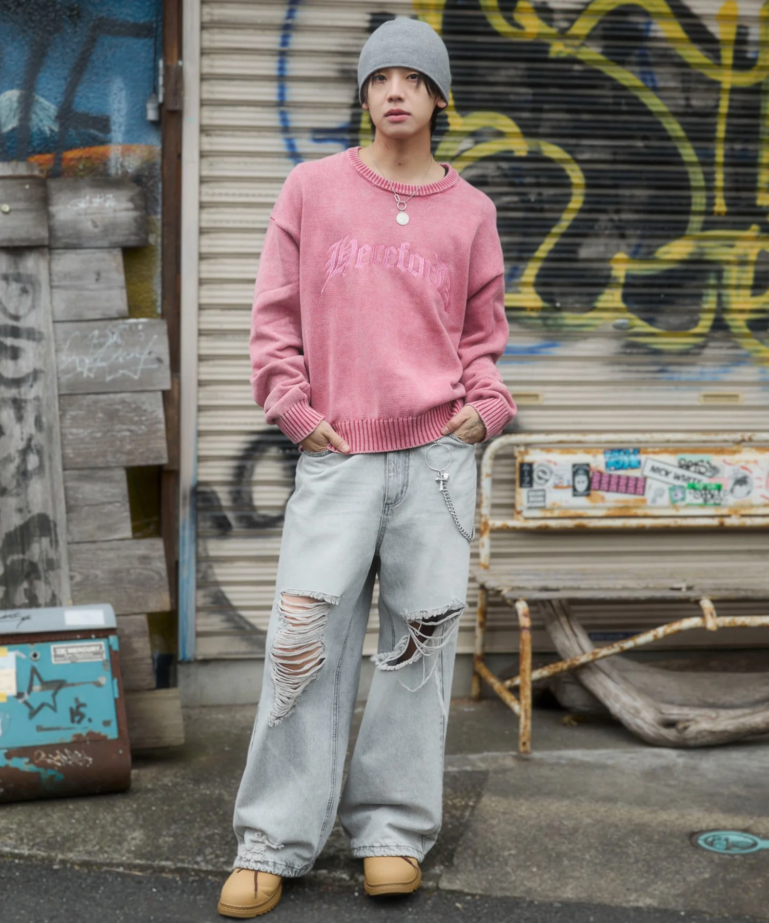 ブリーチニットグラフィックプルオーバー - Image 8