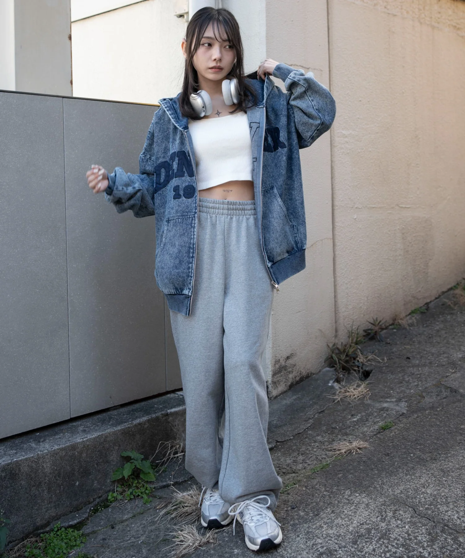 カレッジロゴBIGZIPパーカー - Image 4