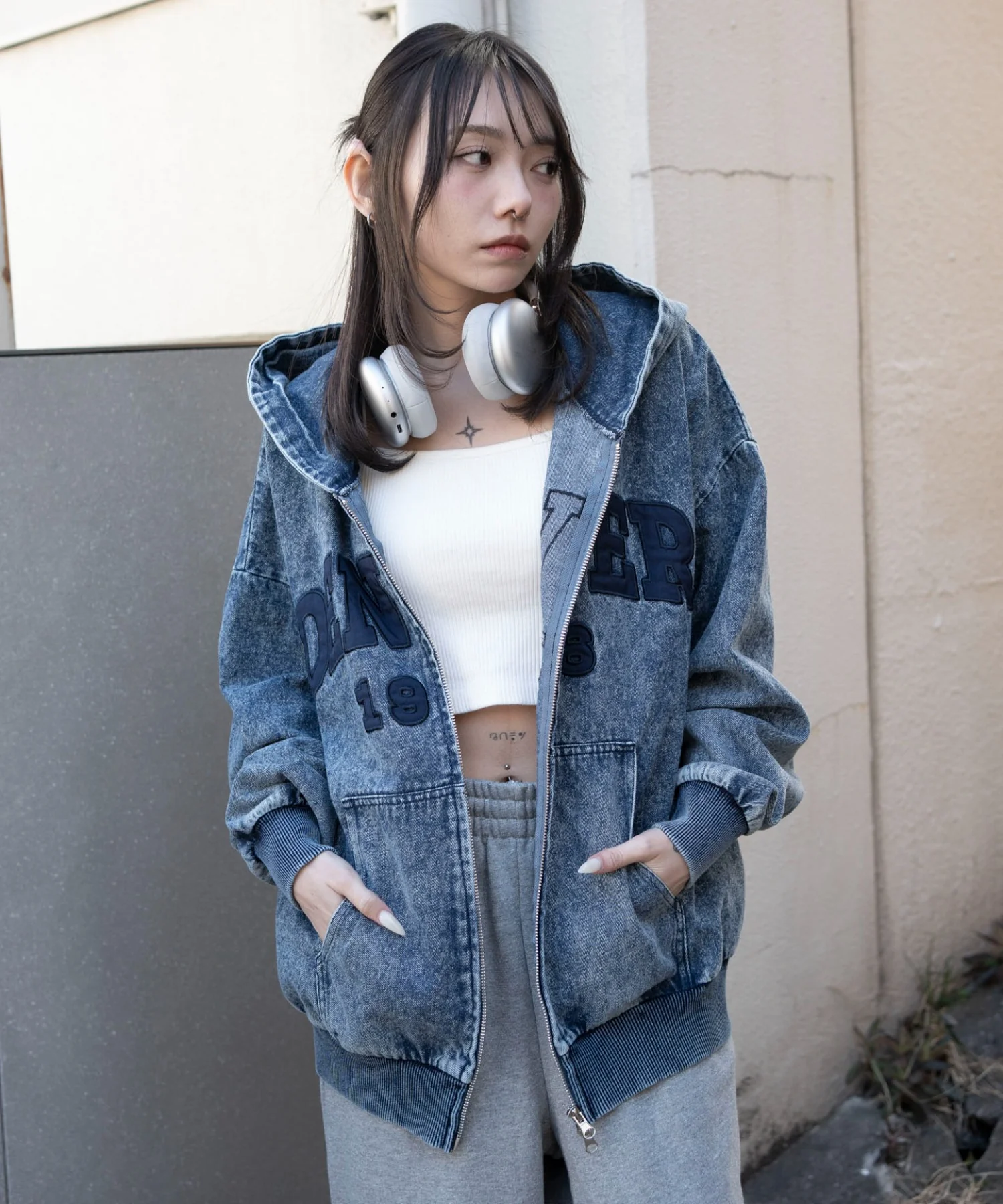 カレッジロゴBIGZIPパーカー - Image 8