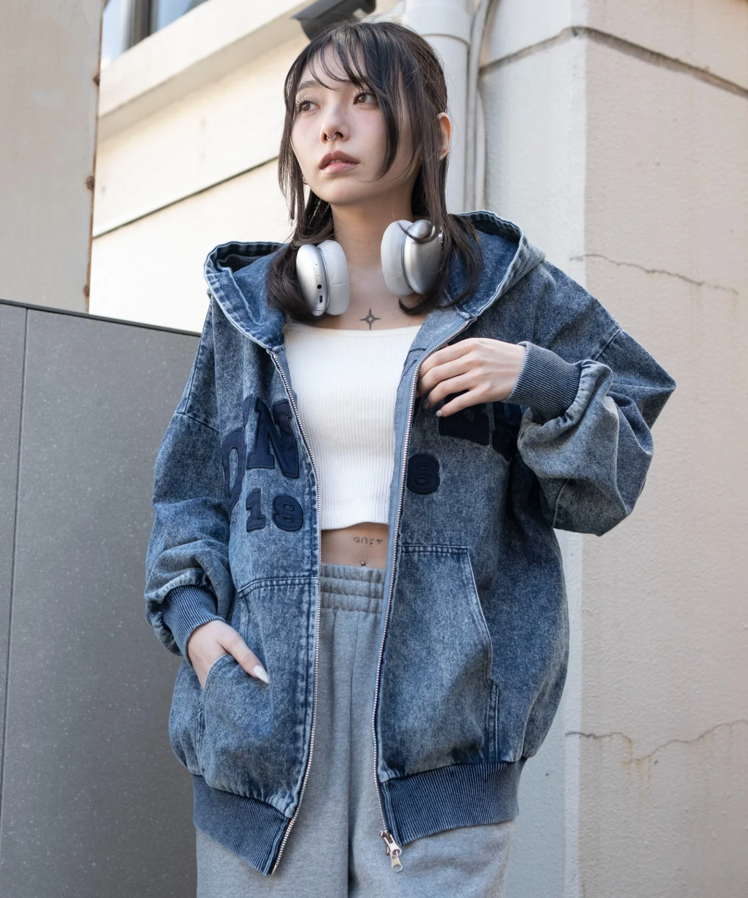 カレッジロゴBIGZIPパーカー - Image 9