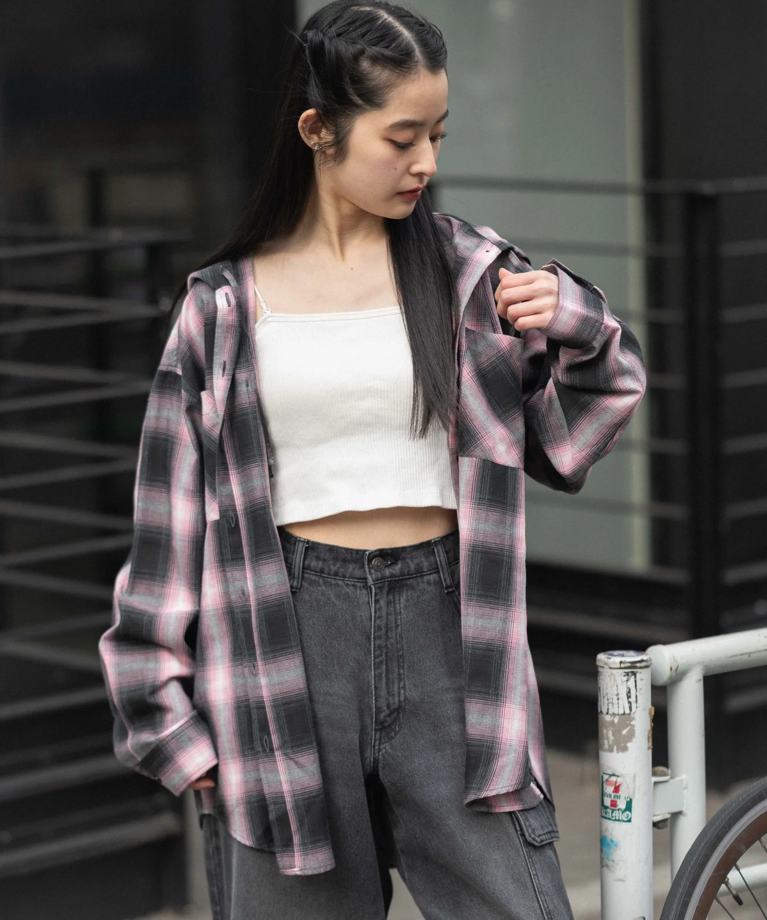 フードチェックシャツ - Image 17