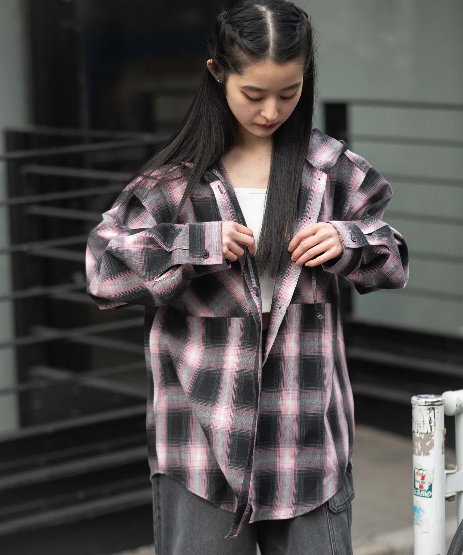 フードチェックシャツ - Image 18