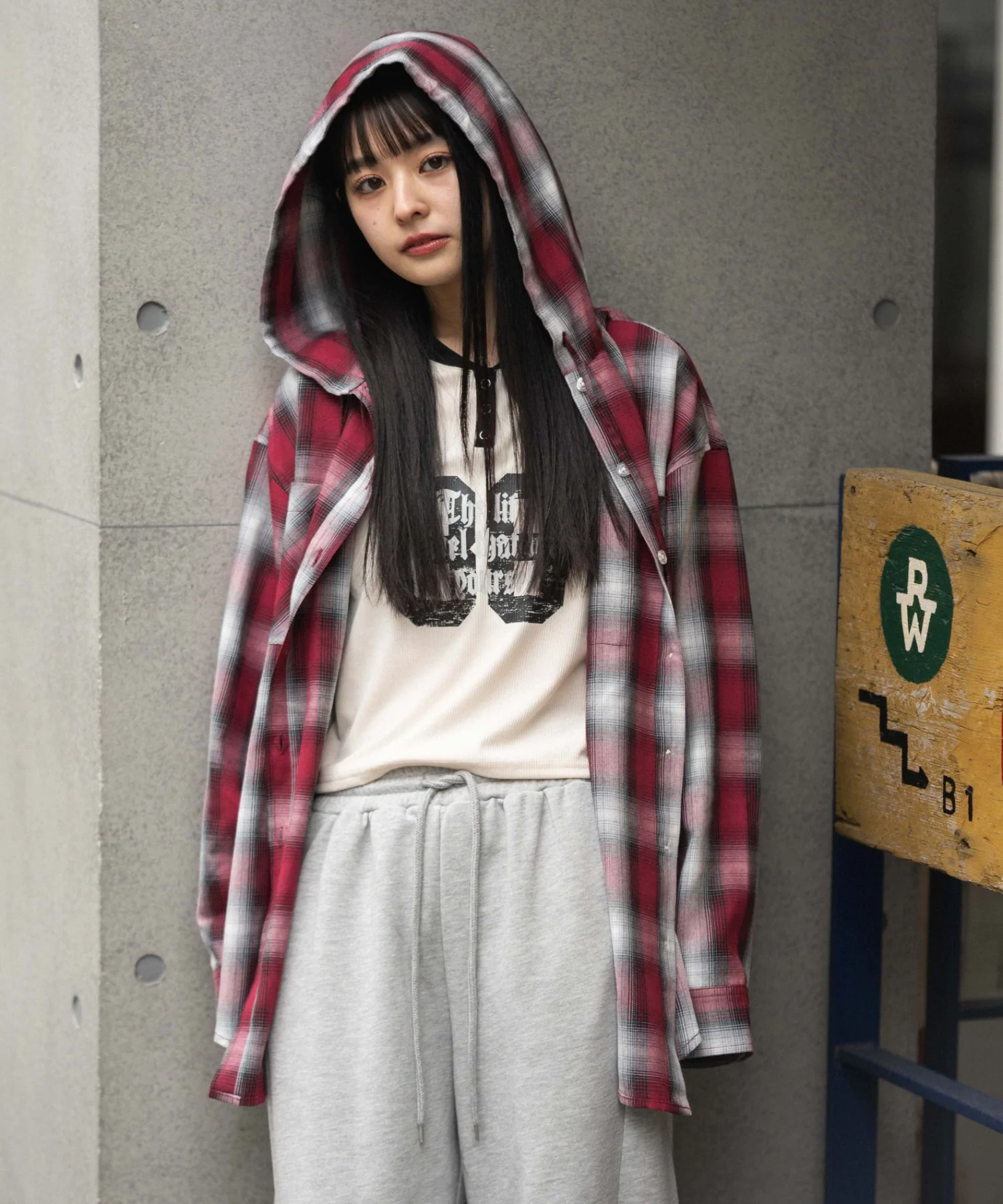 フードチェックシャツ - Image 3