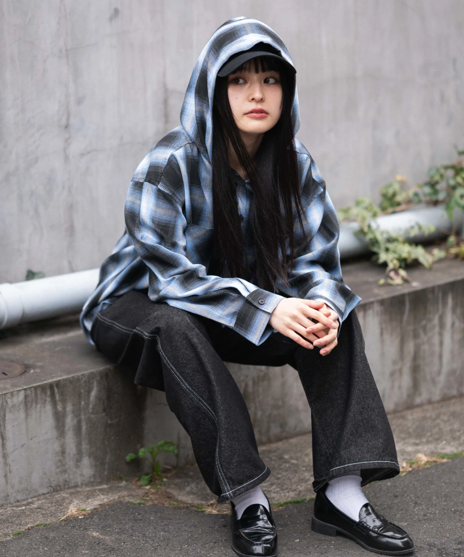 フードチェックシャツ - Image 4