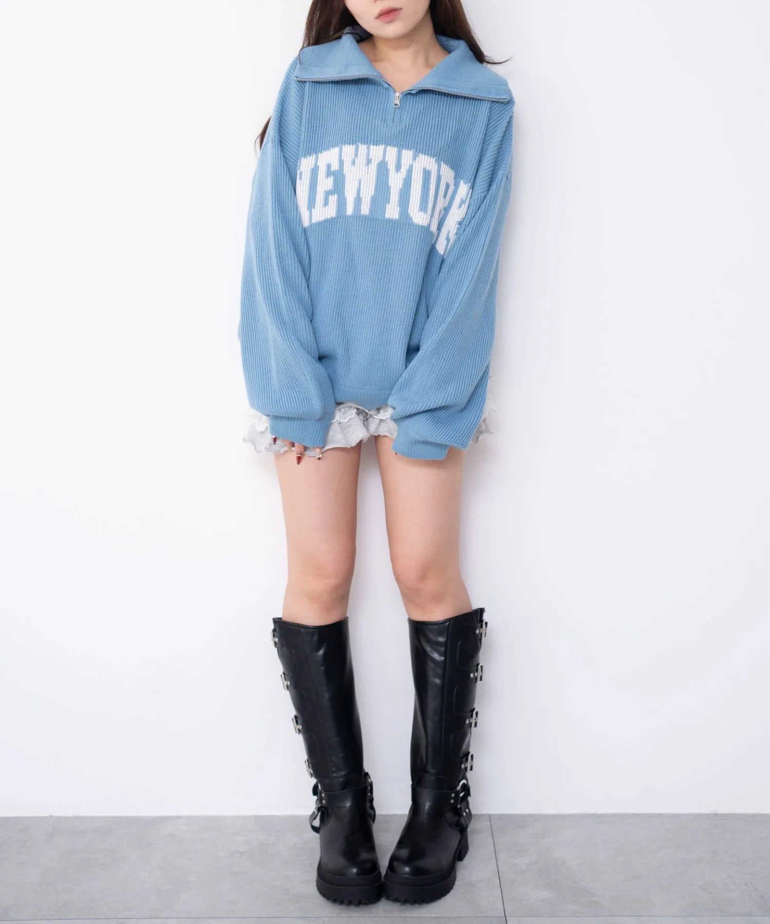 NEWYORKハーフジップニット - Image 6