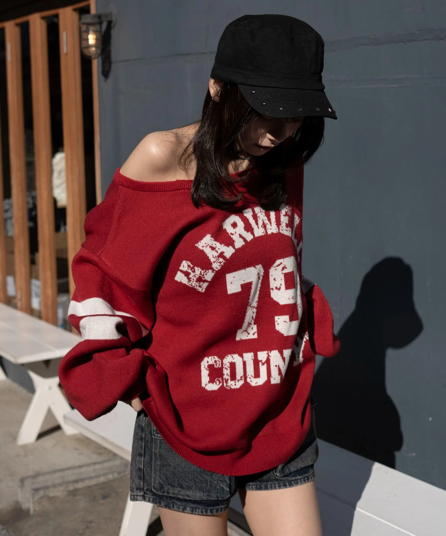 2WAYグラフィックワンショルニット - Image 11