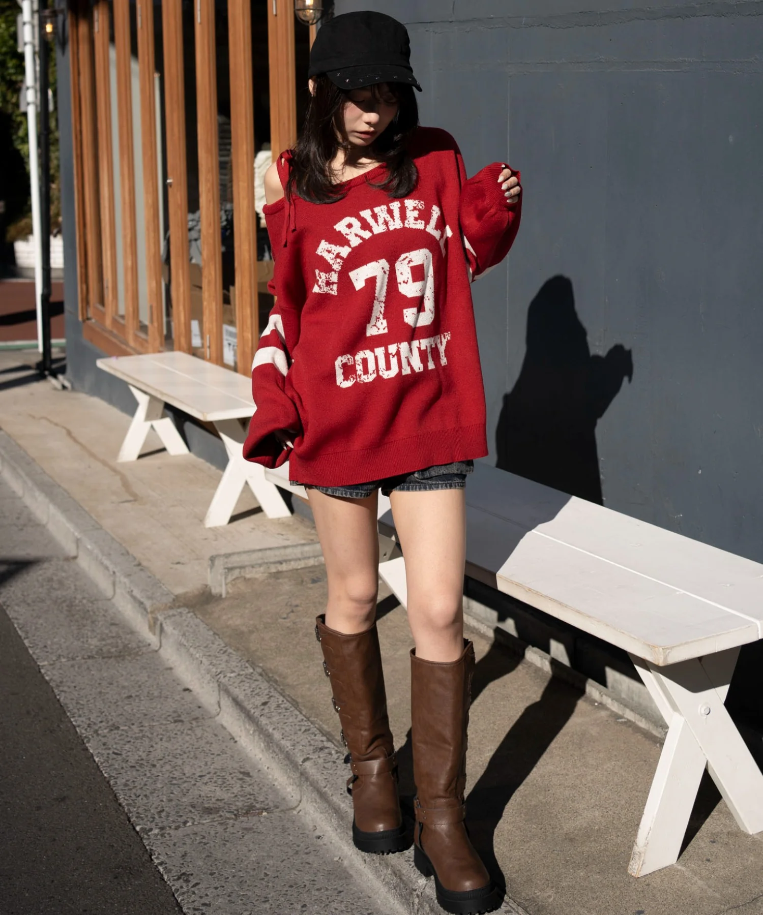 2WAYグラフィックワンショルニット - Image 12