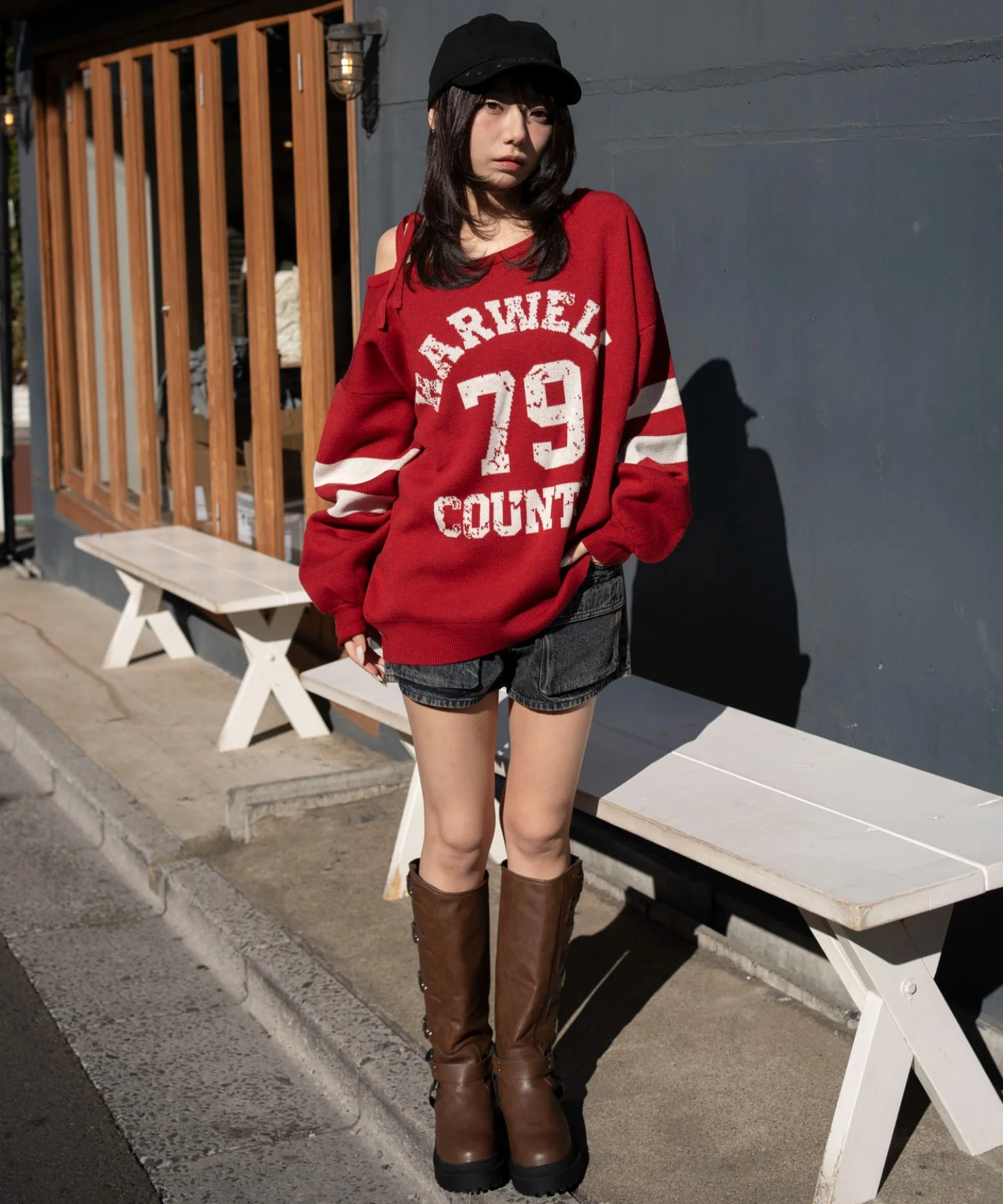 2WAYグラフィックワンショルニット - Image 13