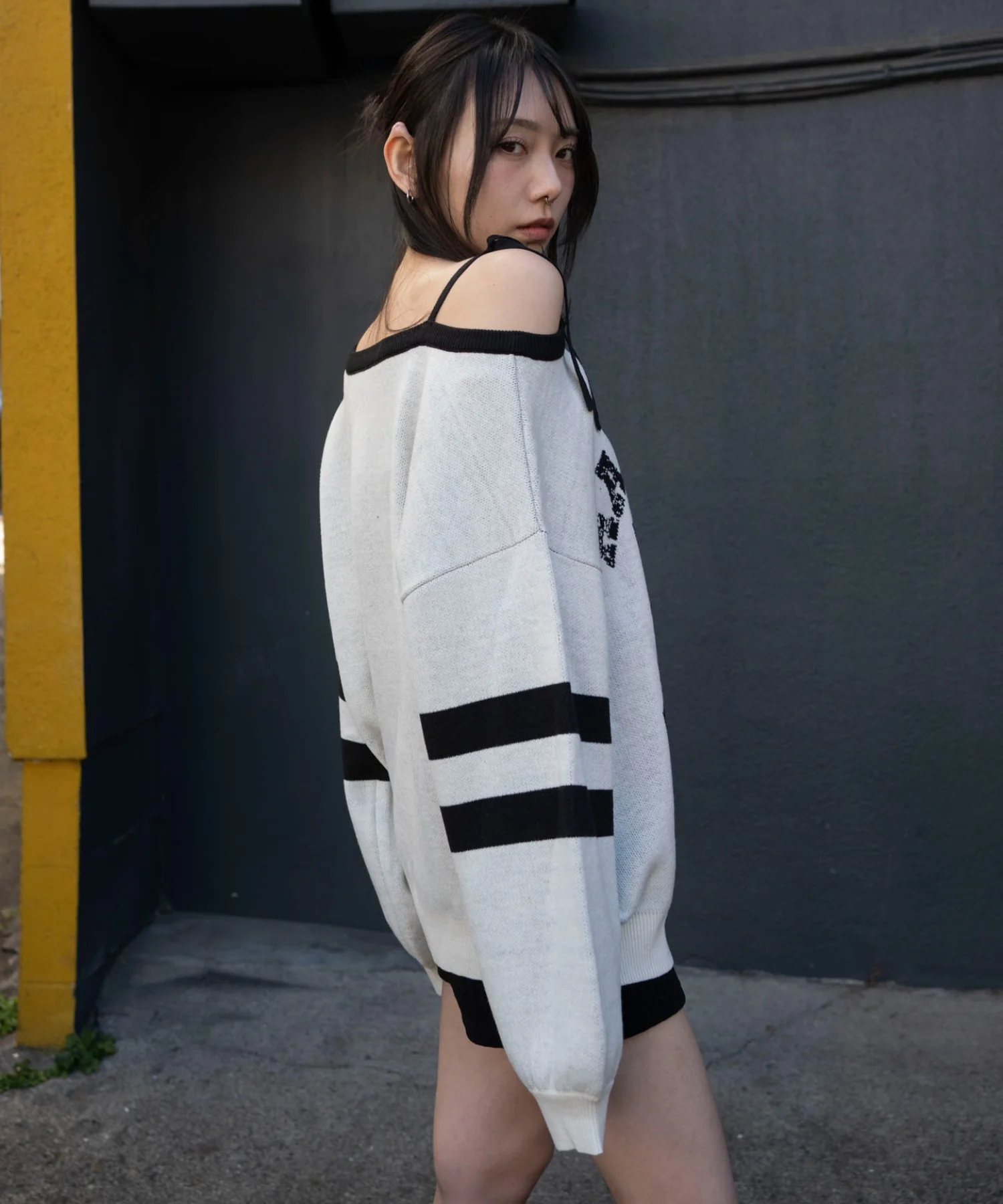 2WAYグラフィックワンショルニット - Image 17